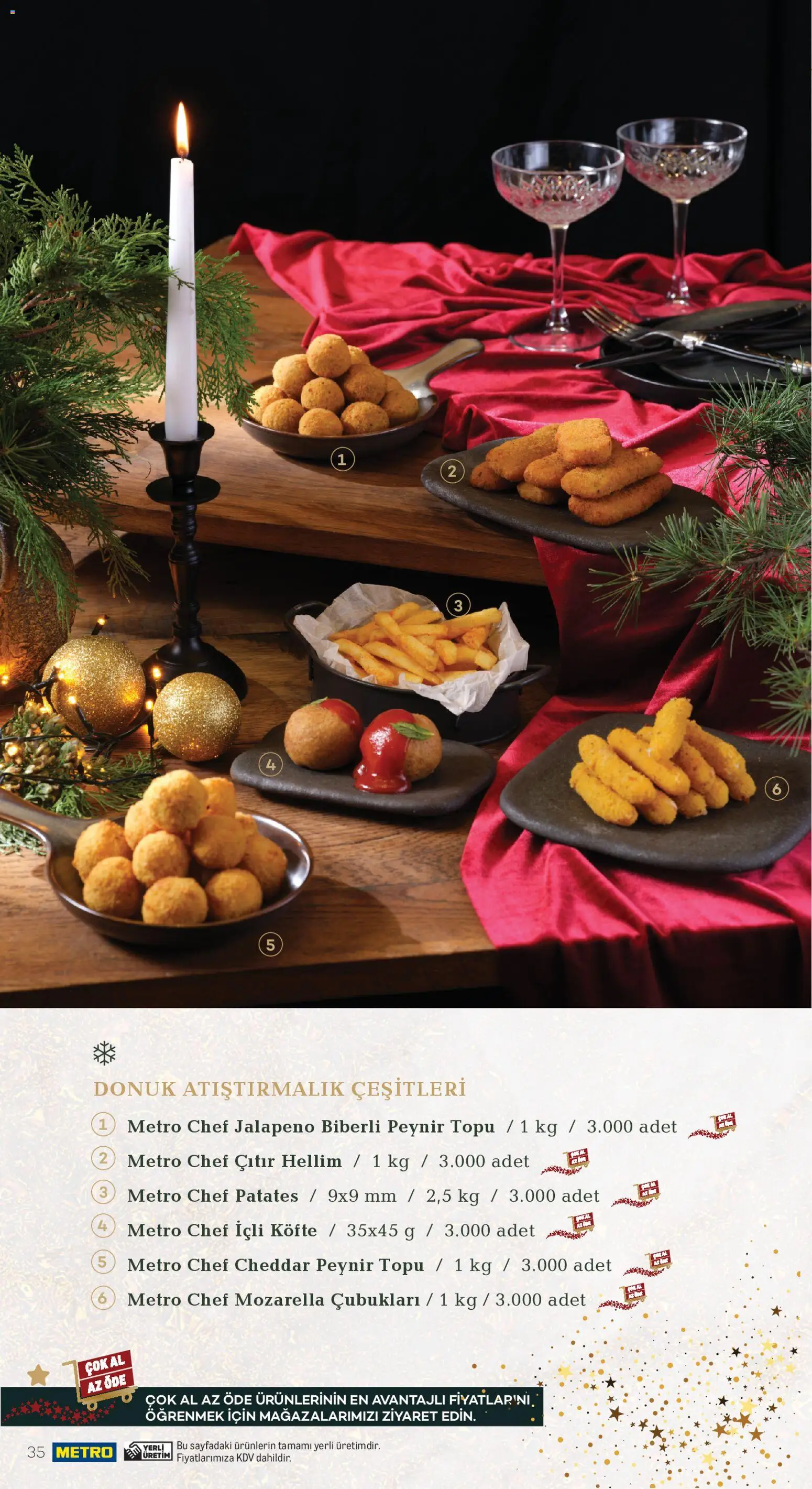 Metro - Yılbaşı Sofra Kataloğu - 01.12.2025 tarihinden itibaren geçerlidir | Sayfa: 35 | Ürünler: Atıştırmalık, Peynir, Patates