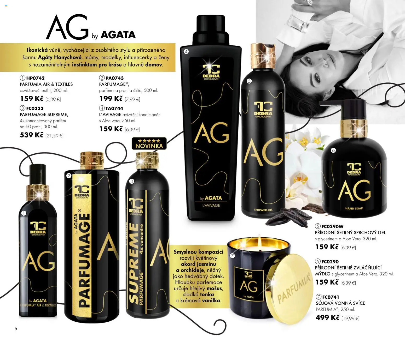 Nové Dedra akcie – leták je platný od 01.01.2026 | Strana: 6 | Produkty: Parfém, Kondicionér, Mydlo, Sprchový gél