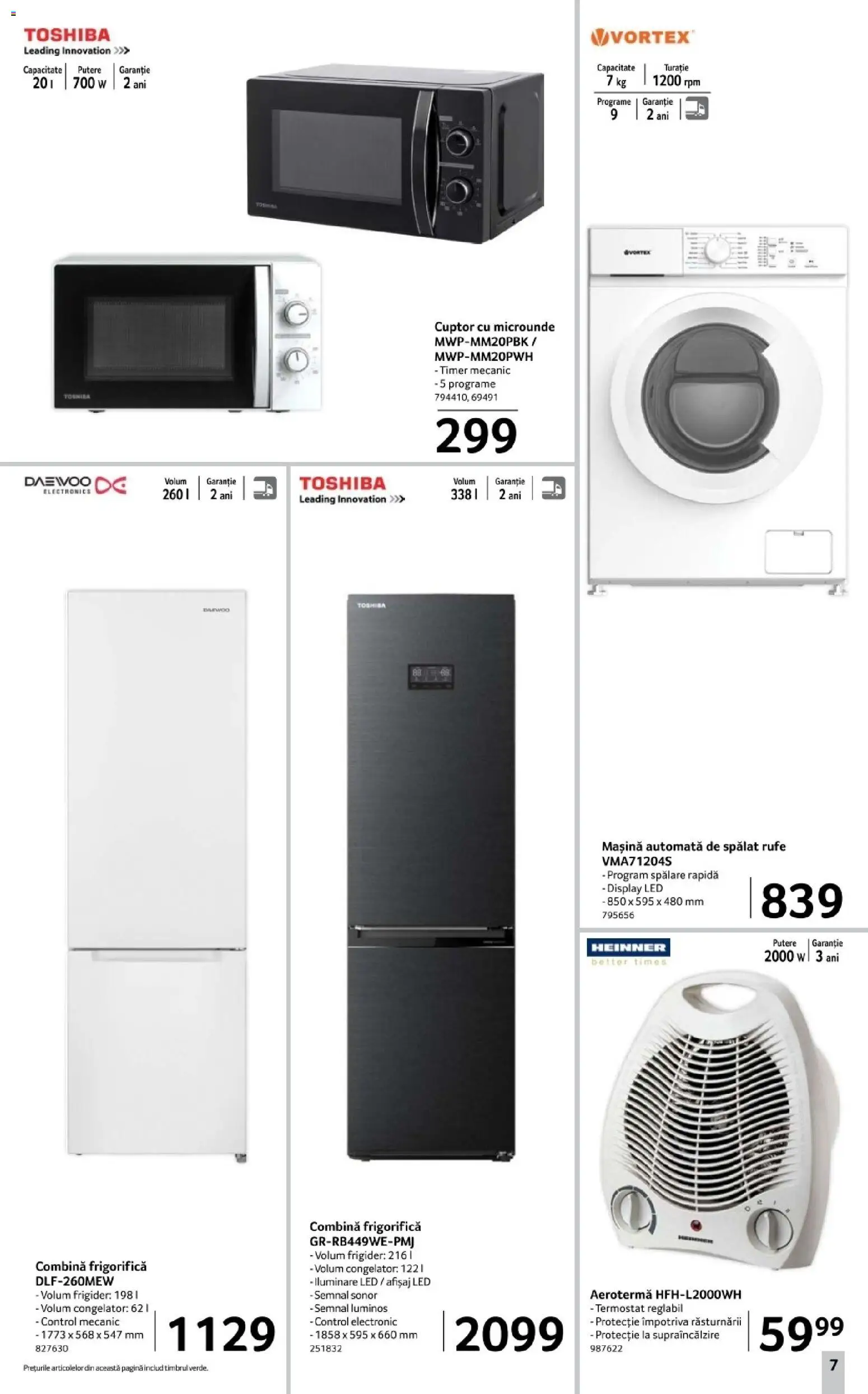 Noul catalog Selgros – valabil de la 31.10.2025 | Pagină: 7 | Produse: Cuptor, Cuptor Cu Microunde, Babak, Combină frigorifică