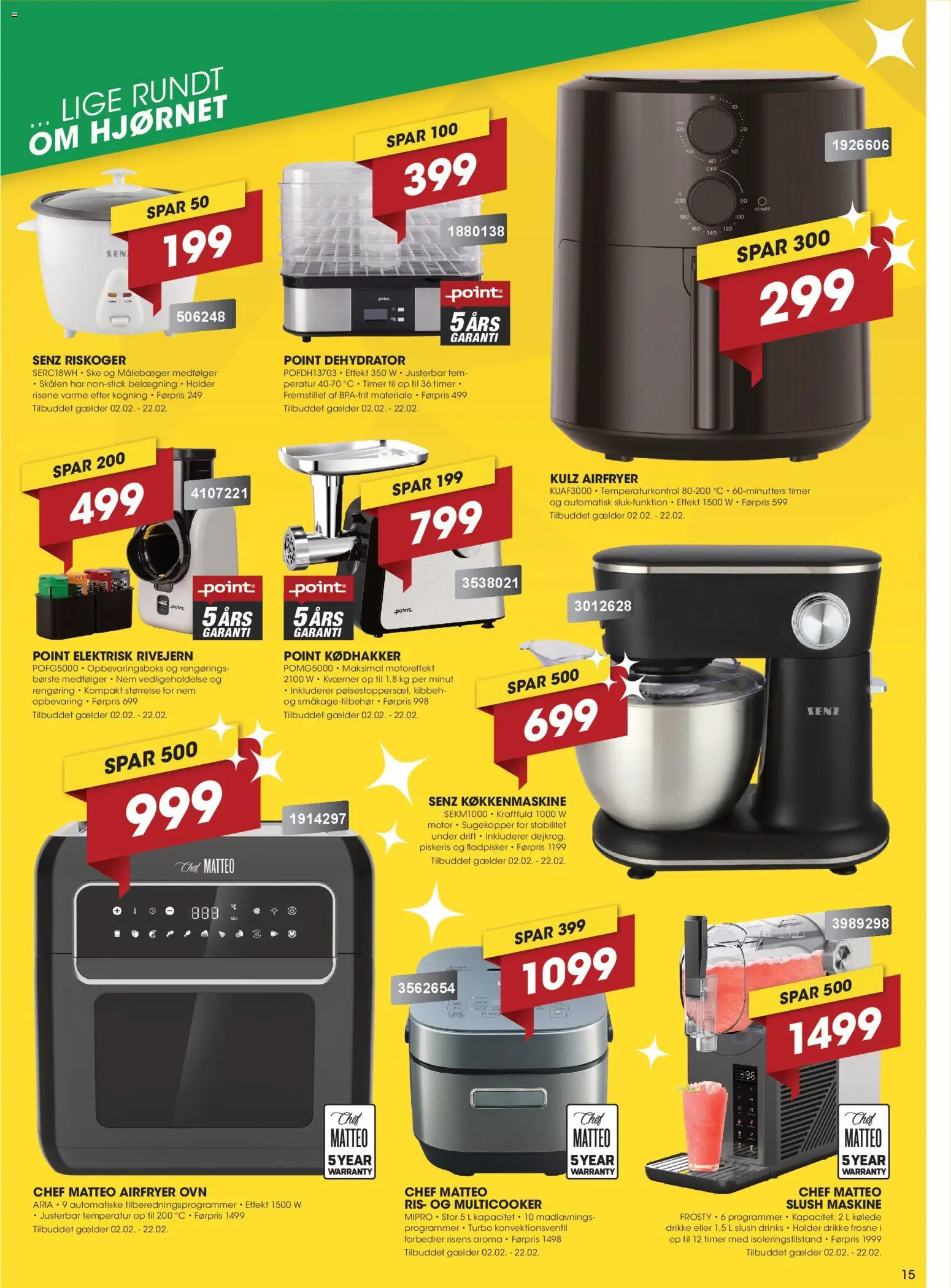 Punkt1 tilbudsavis – gyldig fra 02.02.2026 | Side: 15 | Produkter: Børste, Rivejern, Ovn, Piskeris