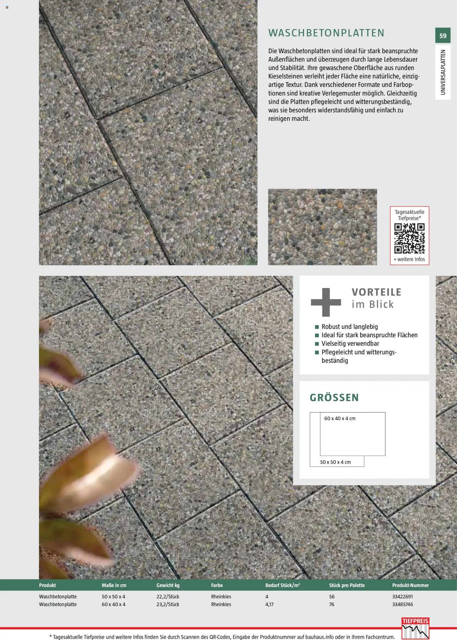 Bauhaus Gartenbaumaterialien 2026 – gültig ab 02.03.2026 | Seite: 59 | Produkte: Gewicht