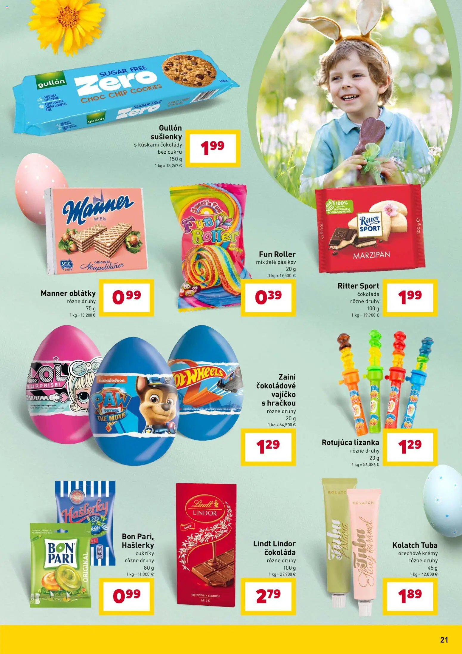 Nové Billa akcie – leták je platný od 11.03.2026 | Strana: 21 | Produkty: Lindor, Lindt, Čokoláda, Cukríky