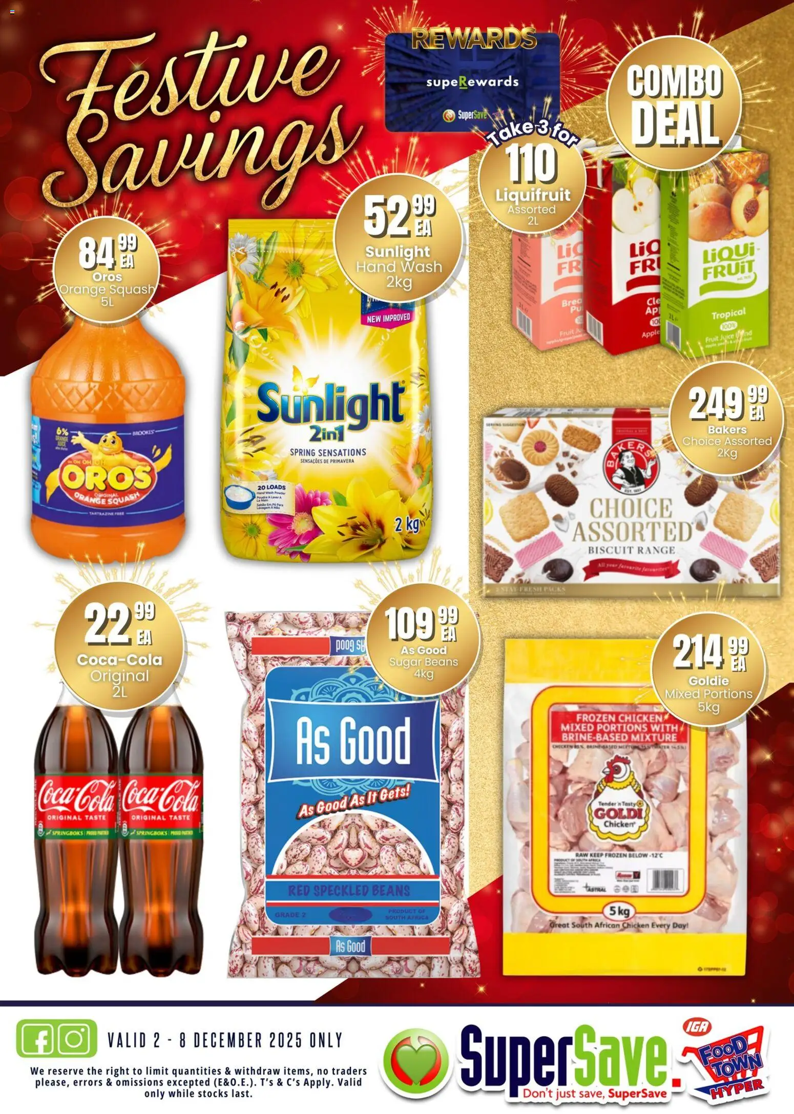 New Super Save catalogue – valid from 02.12.2025 | Page: 1 | Products: Beans, Squash, Chicken, Powder