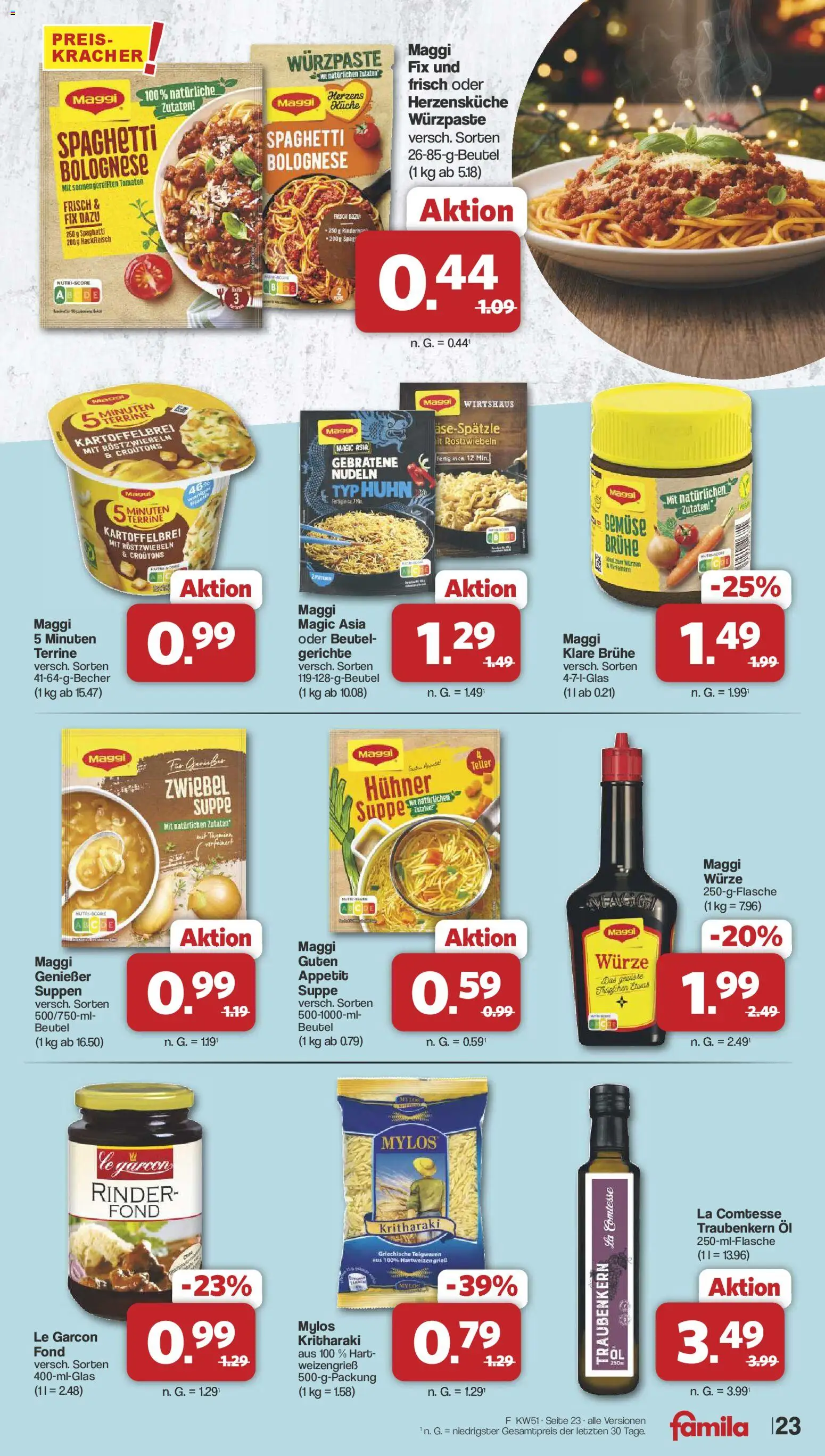 Famila Nordwest - Markt - Angebote – gültig ab 14.12.2025 | Seite: 25 | Produkte: Maggi, Küche, Maggi fix, Hackfleisch