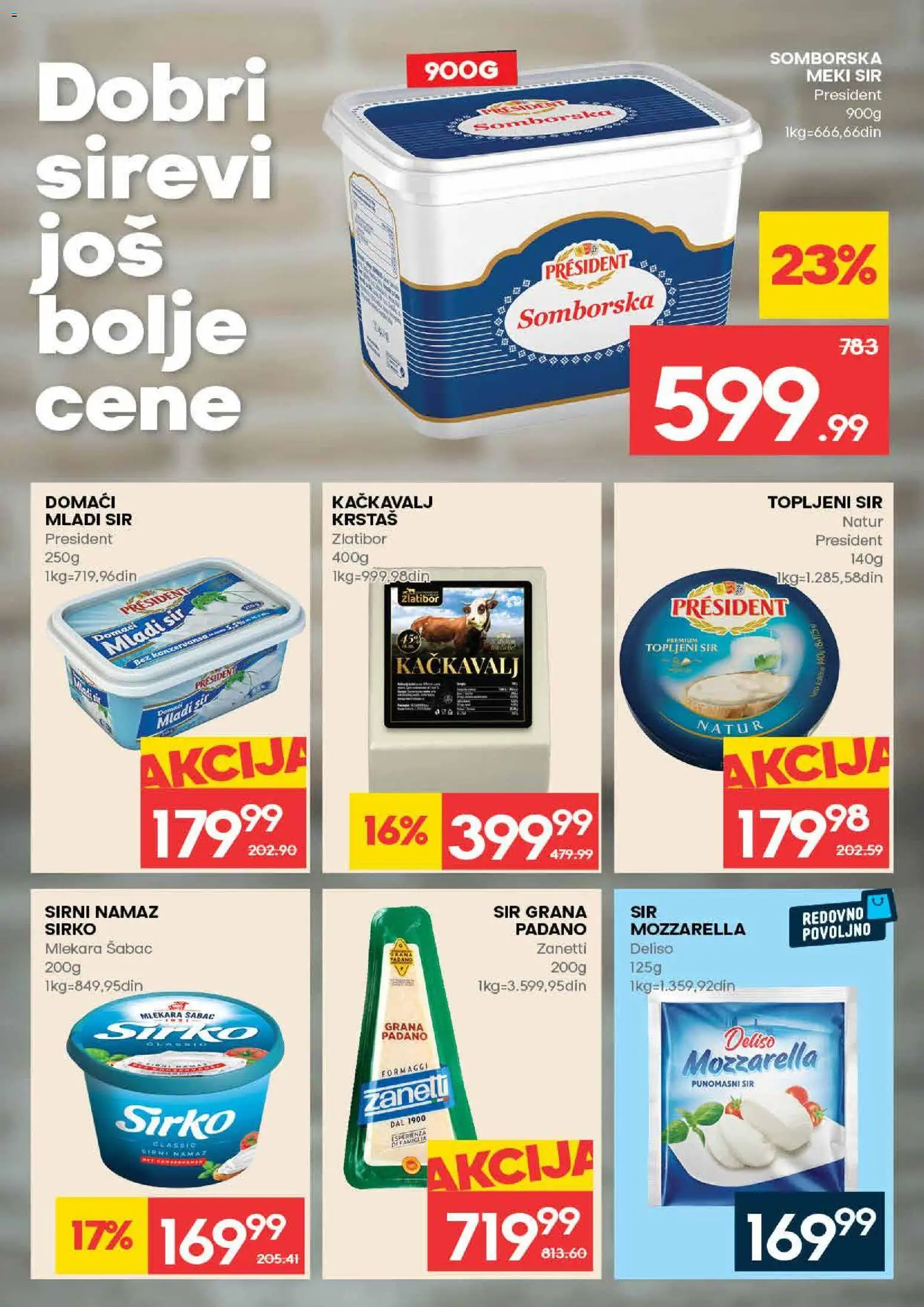 Idea katalog - važi od 26.02.2026 | Strana: 9 | Proizvode: Sir, Kačkavalj, Mozzarella, Topljeni sir