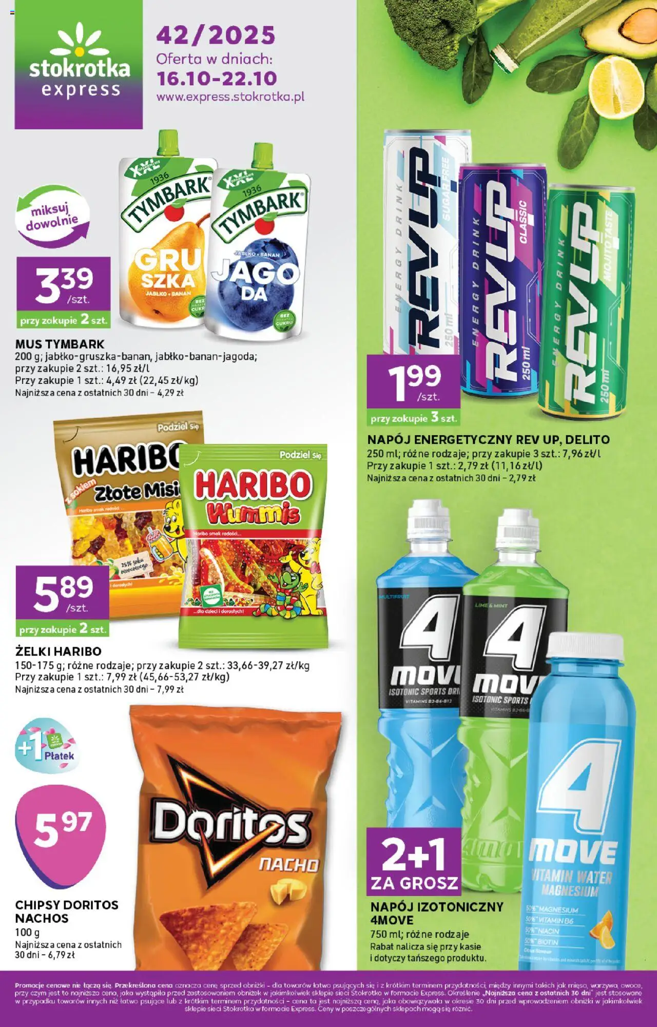 Stokrotka Gazetka - Express od 16.10.2025 | Strona: 1 | Produkty: Żelki haribo, Chipsy, Stokrotka, Żelki