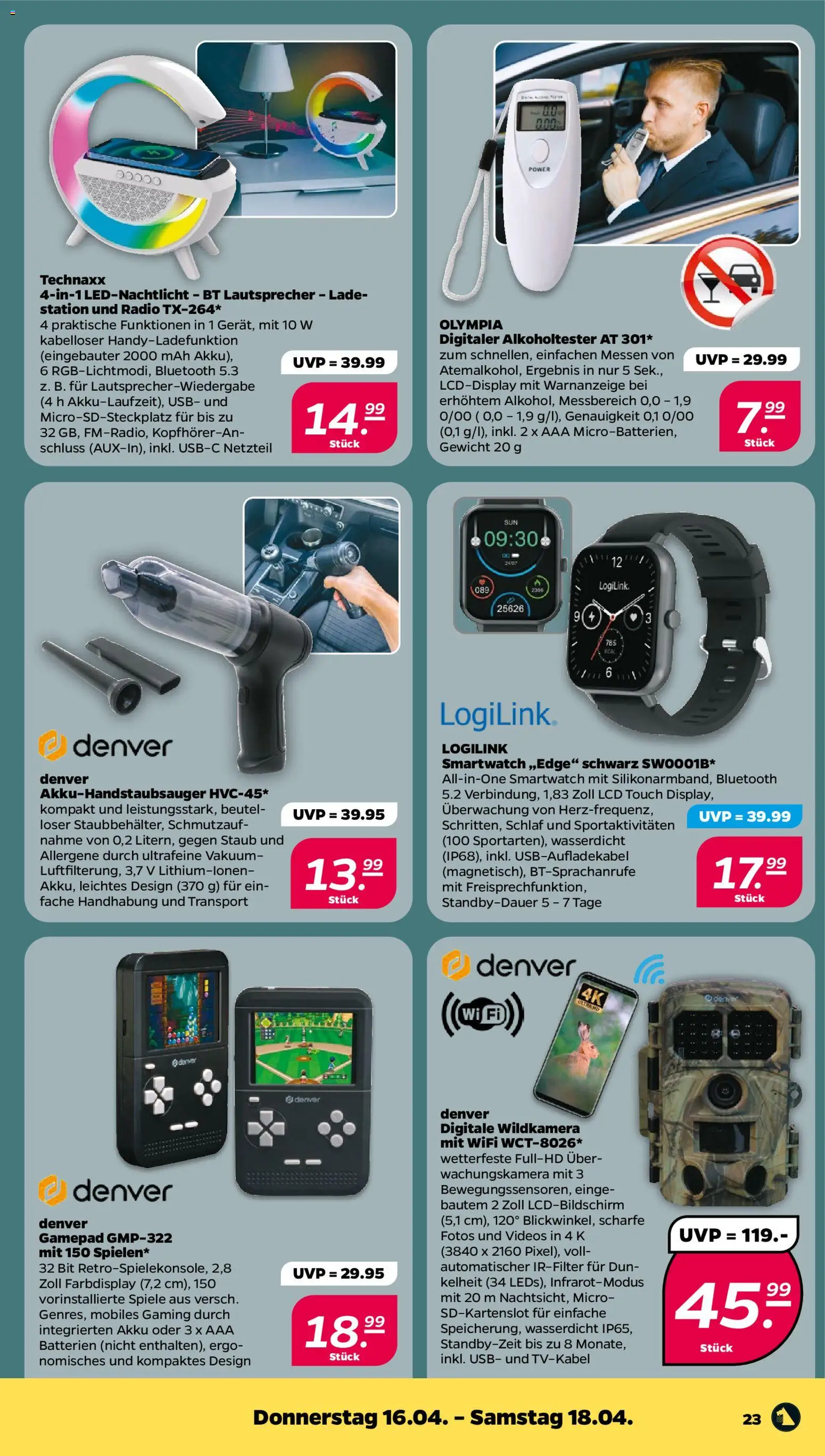 Netto Prospekt 	 – gültig ab 13.04.2026 | Seite: 27 | Produkte: Lautsprecher, USB, Smartwatch, Netzteil