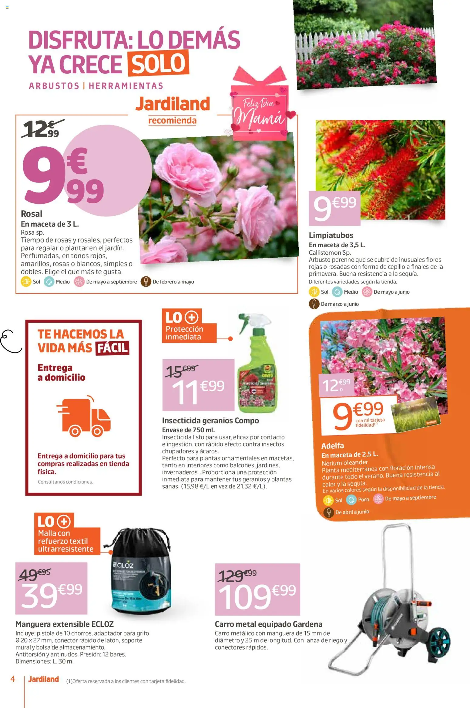 Jardiland folleto │ válido desde el 23.04.2026 | Página: 4 | Productos: Manguera, Poêle à pétrole, Conector, Maceta