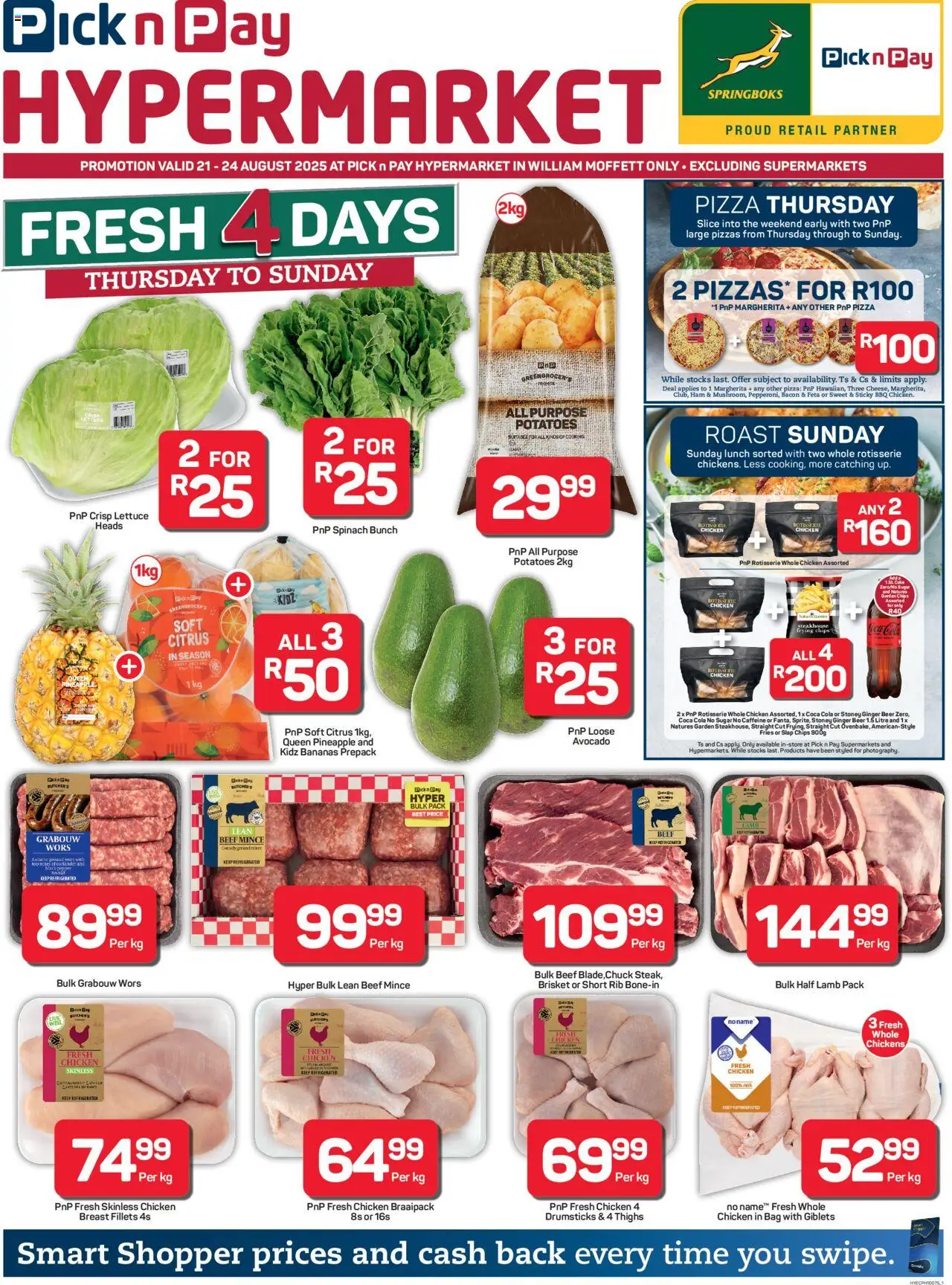 Pick n Pay Eastern Cape - Fresh Specials │ valid from 21.08.2025 | Page: 1 | Products: Bag, Ham, Beer, Stoney