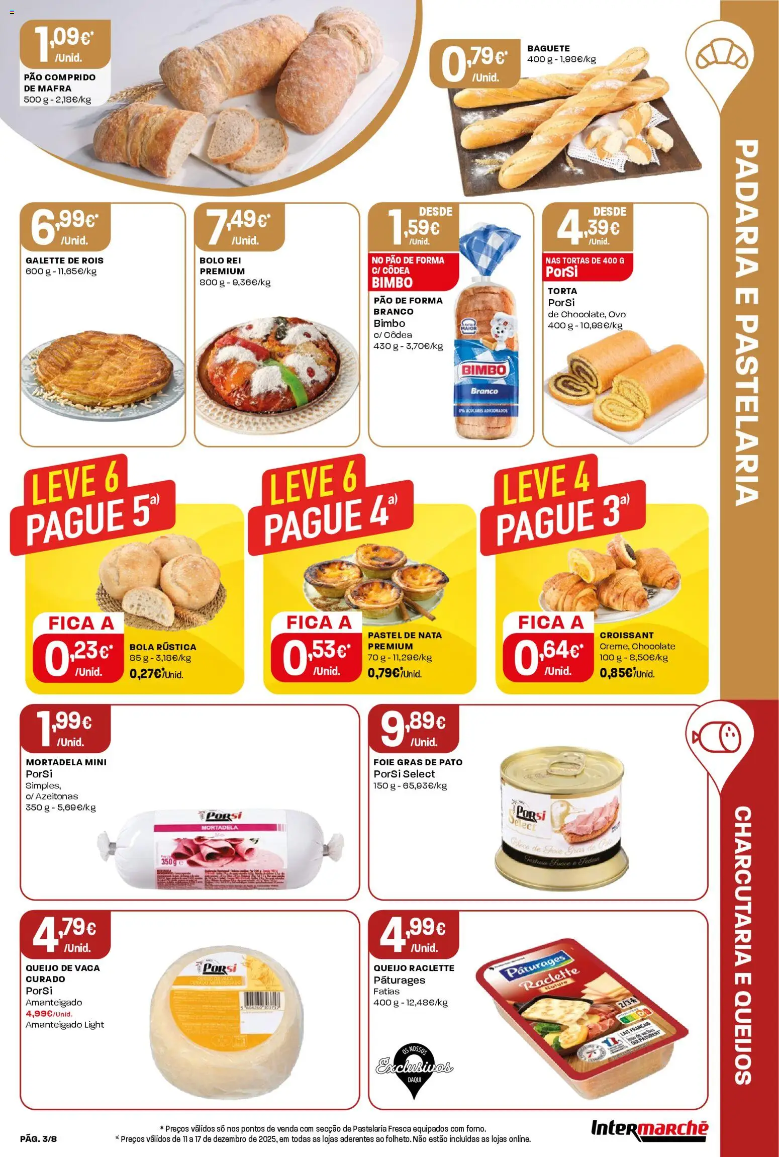 Intermarché Folheto Mini │ válido de 11.12.2025 | Página: 3 | Produtos: Pão de forma, Bolo, Pão, Chocolate
