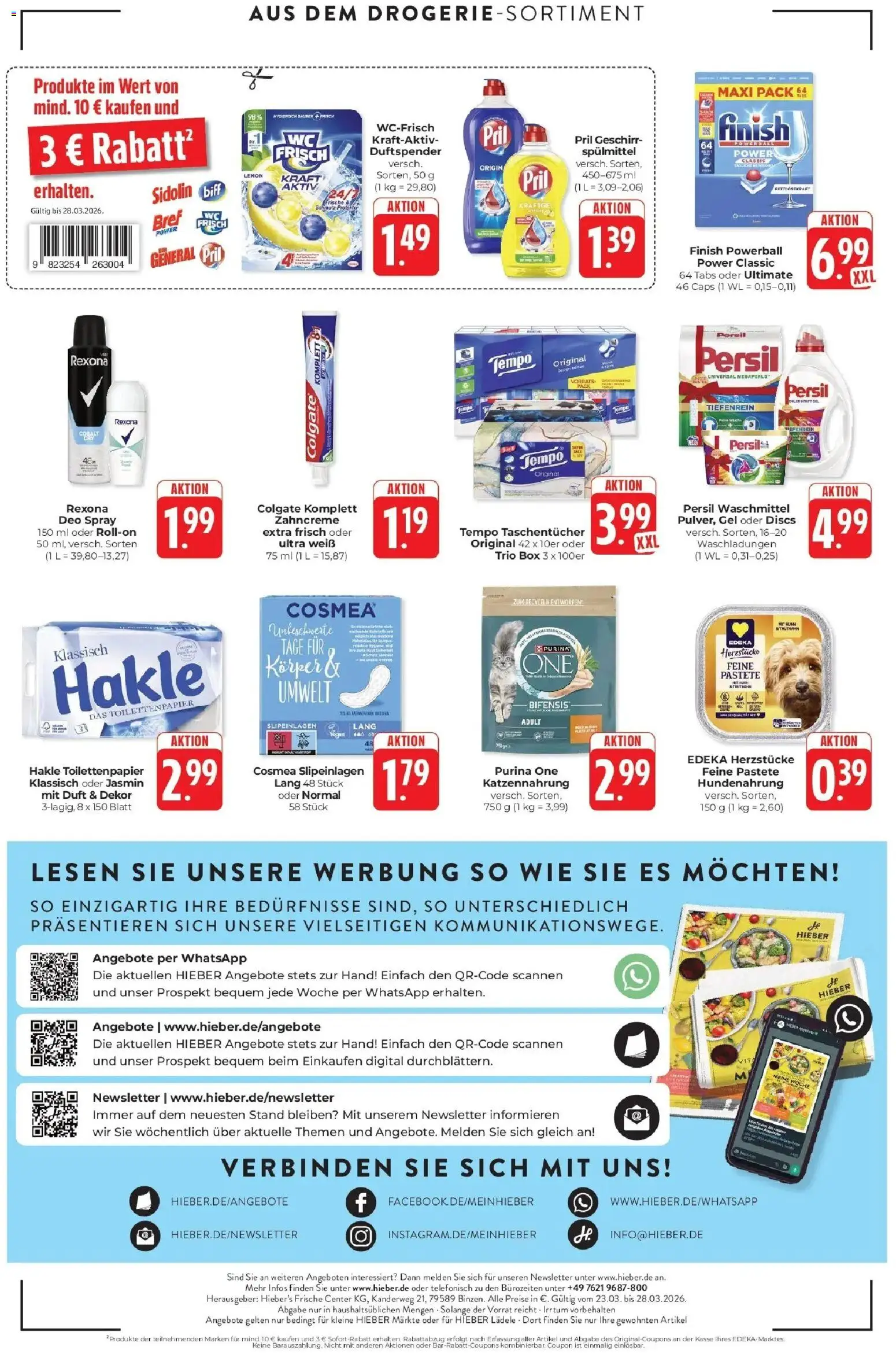 E center Prospekt Lörrach	 – gültig ab 23.03.2026 | Seite: 16 | Produkte: Duft, Waschmittel, Tempo, Toilettenpapier