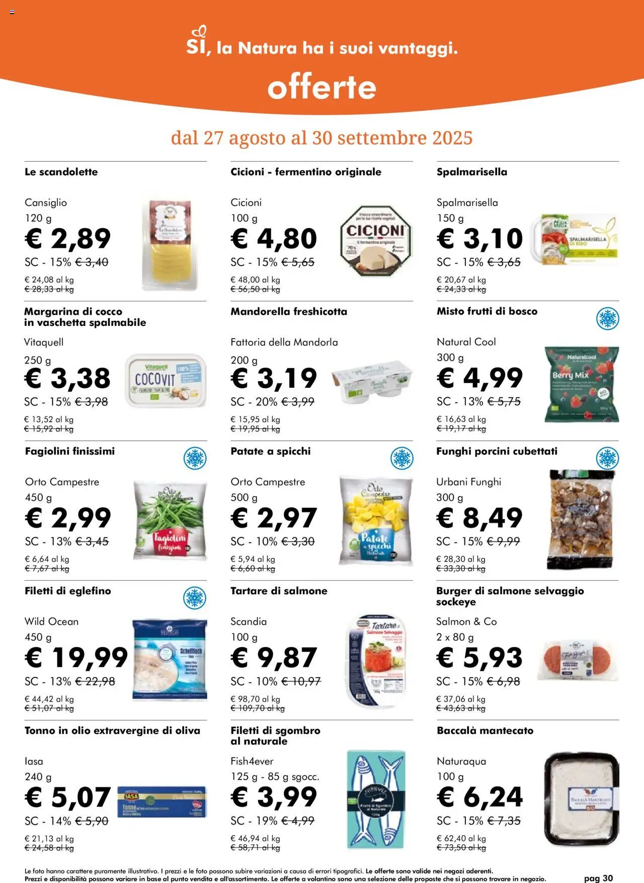 Volantino Natura Sì del 27.08.2025 | Pagina: 30 | Prodotti: Riso, Funghi, Tonno, Cocco