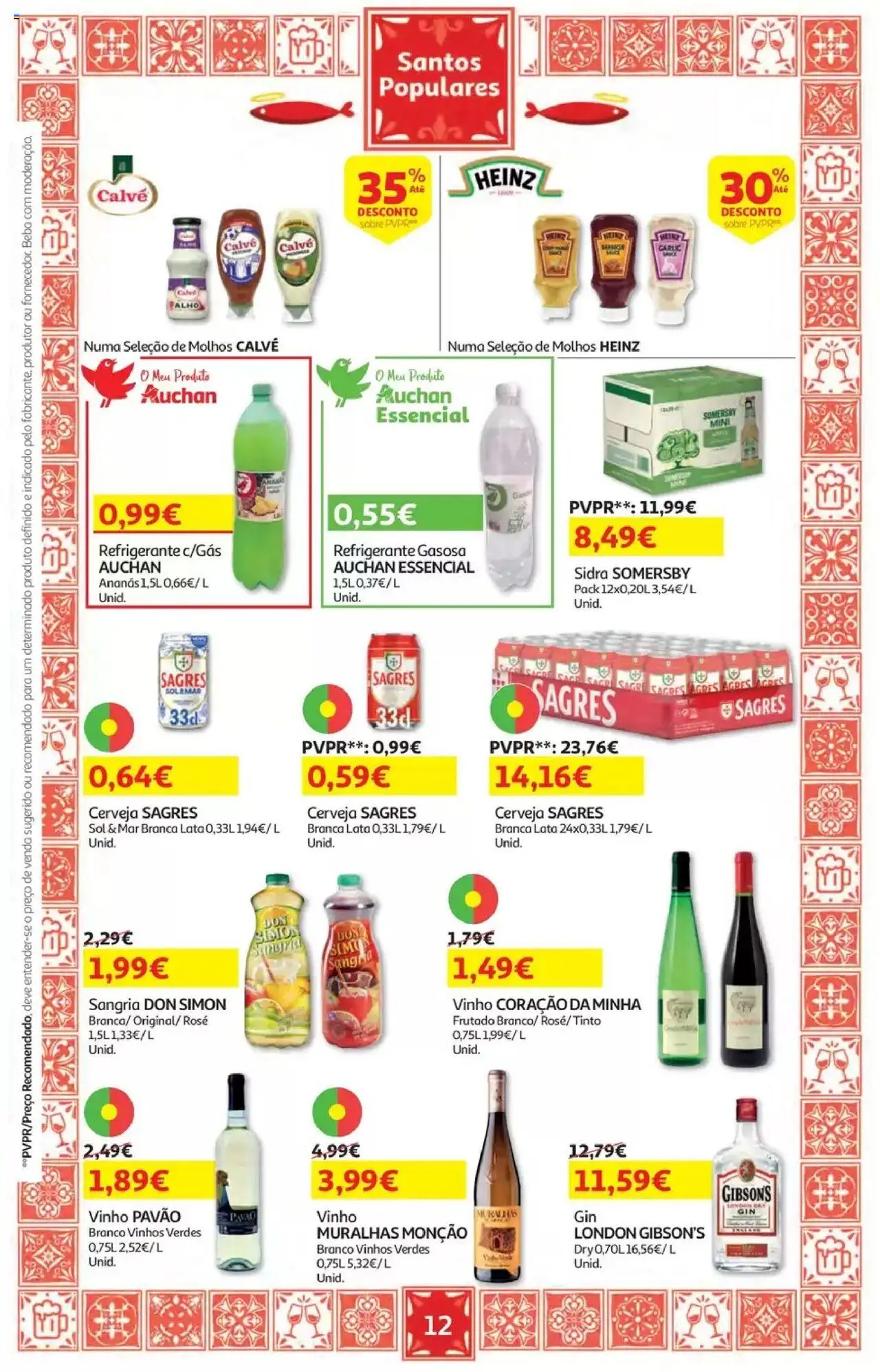 Auchan - Folheto Viagem e Praia │ válido de 02.06.2025 | Página: 12 | Produtos: Refrigerante, Cerveja, Somersby, Soda