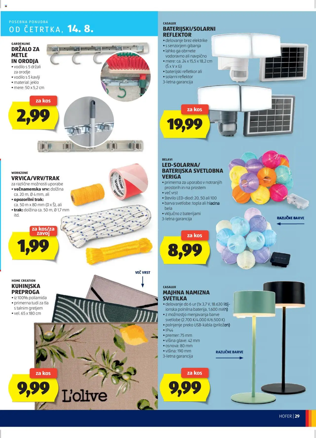 Hofer SI katalog | vrijedi od 07.08.2025 | Stranica: 29 | Proizvodi: Reflektor