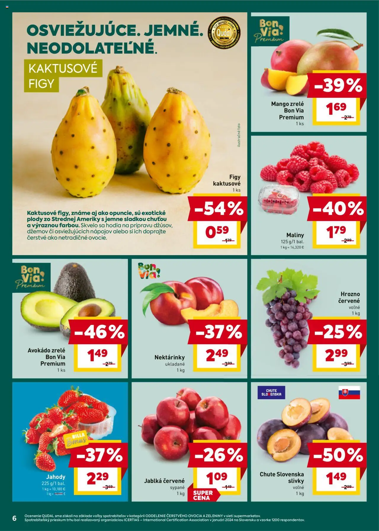 Nové Billa akcie – leták je platný od 10.09.2025 | Strana: 6 | Produkty: Jablká, Jahody, Mango, Maliny