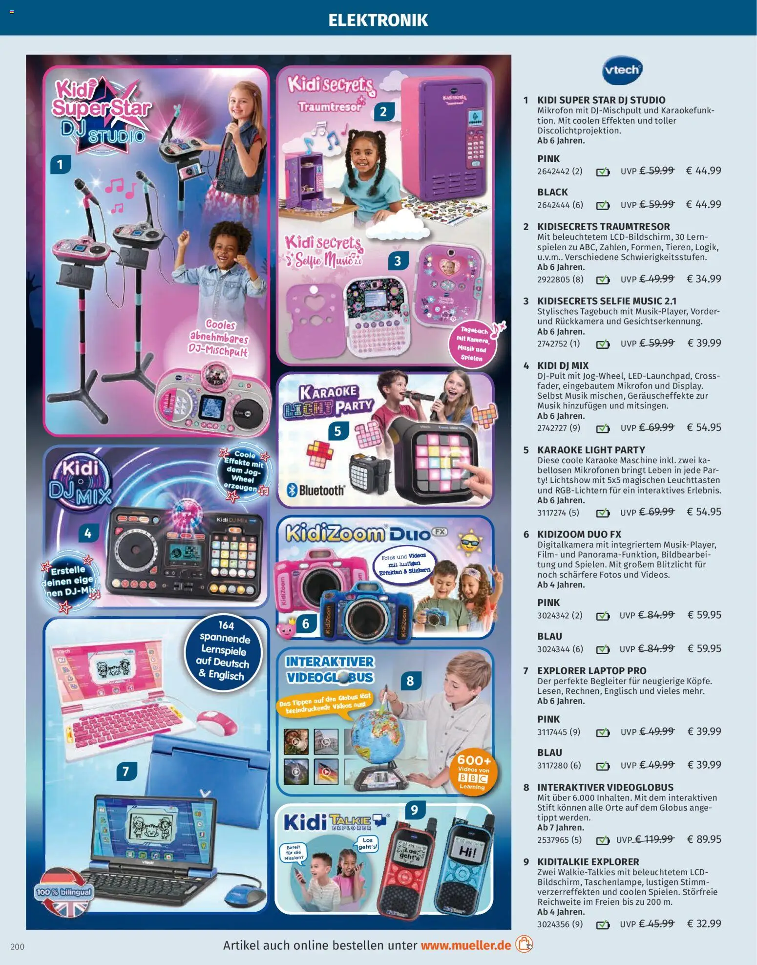 Müller Spielwarenkatalog – gültig ab 27.10.2025 | Seite: 200 | Produkte: Mikrofon, Digitalkamera, Laptop