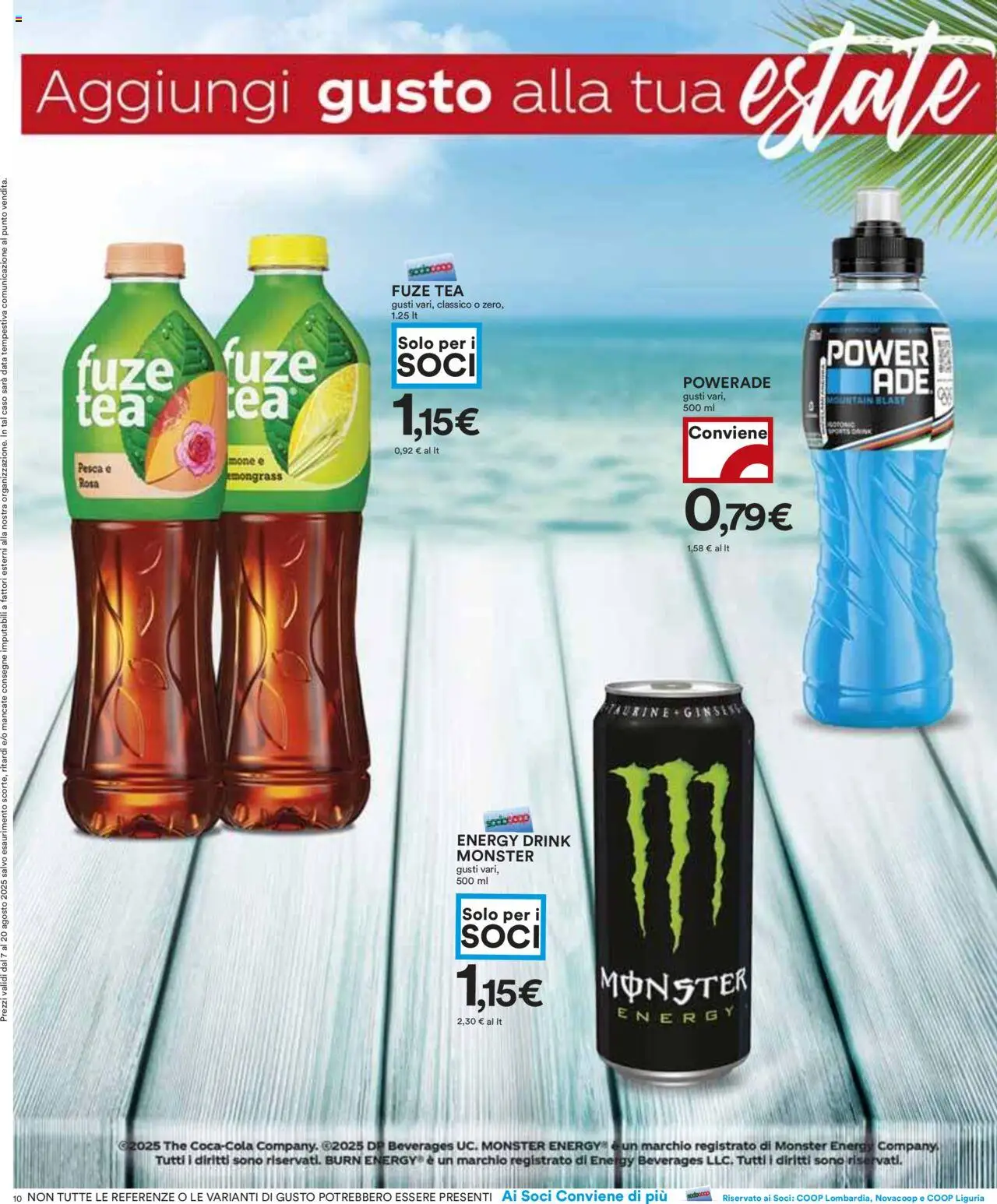 Volantino COOP del 07.08.2025 | Pagina: 10 | Prodotti: Pesca, Data, The