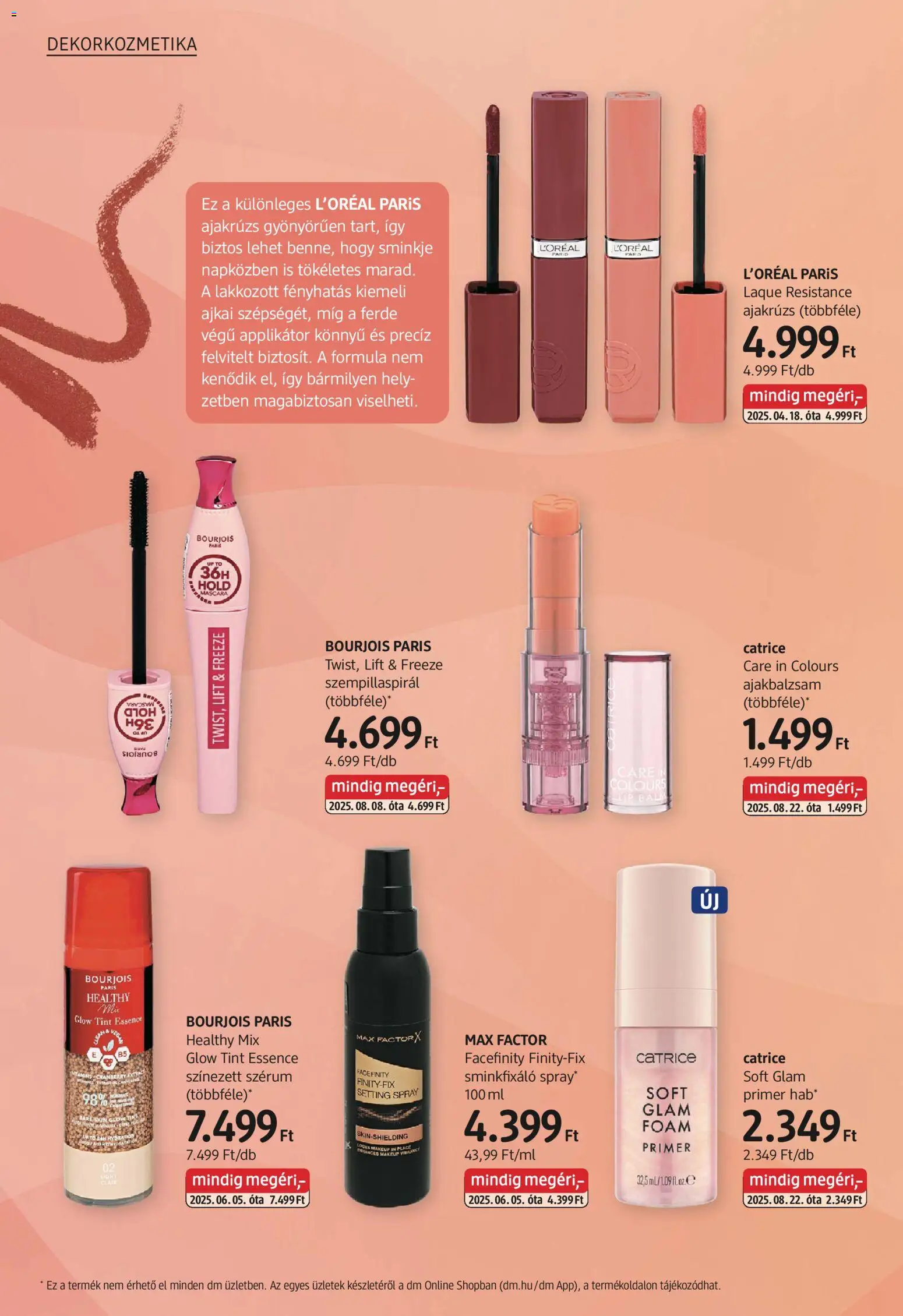 DM Drogerie Markt akciós ujság - amely érvényes a következő dátumtól: 30.10.2025 | Oldal: 28 | Termékek: Szempillaspirál, Applikátor, Ajakrúzs