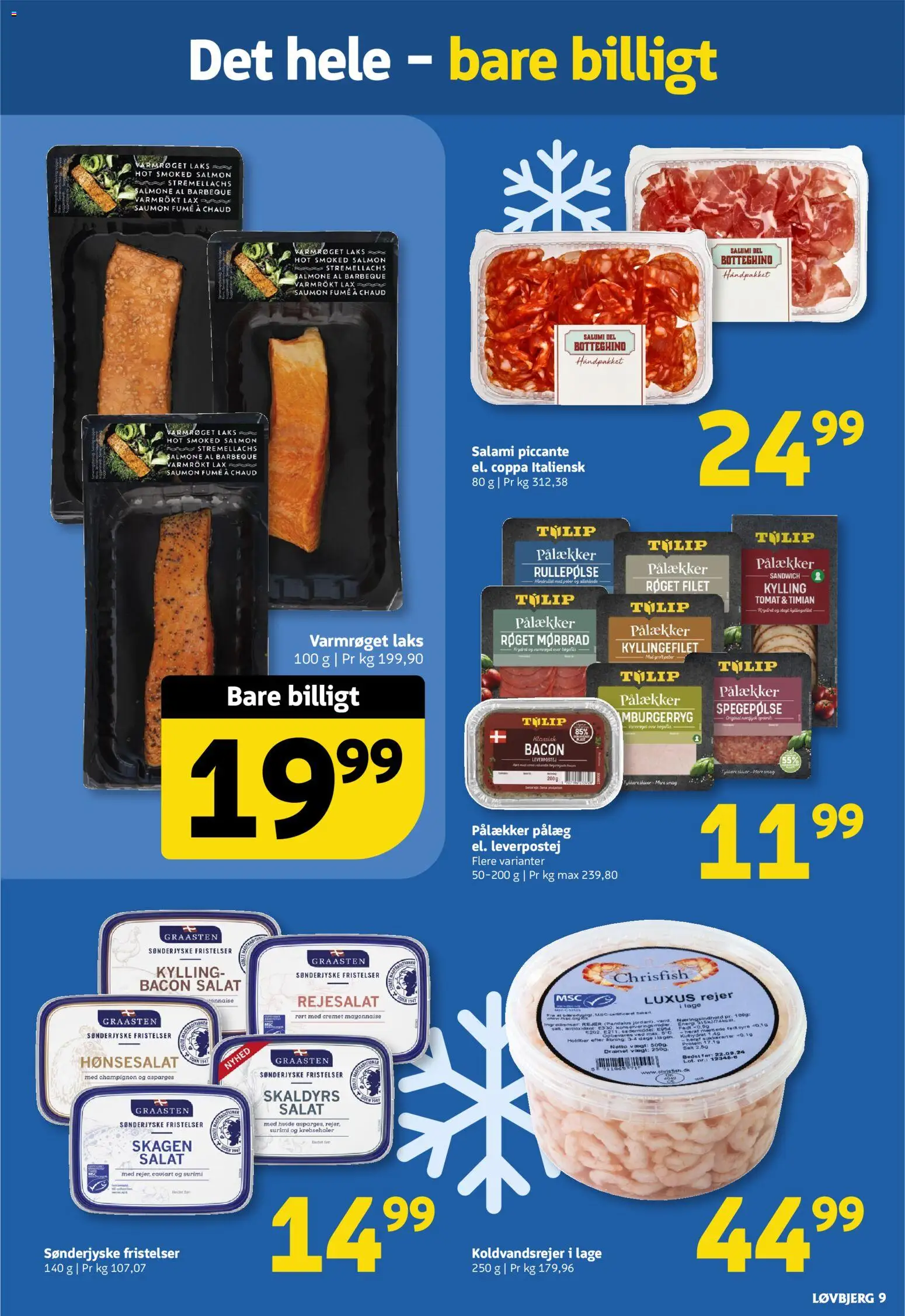 Løvbjerg tilbudsavis – gyldig fra 16.01.2026 | Side: 9 | Produkter: Salami, Salat, Pålæg, Asparges