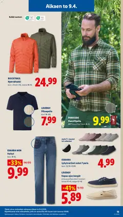 Lidl-mainoslehti voimassa 09.04.2026 alkaen | Sivu: 21 | Tuotteet: Vaatteet, Sukat, Farkut
