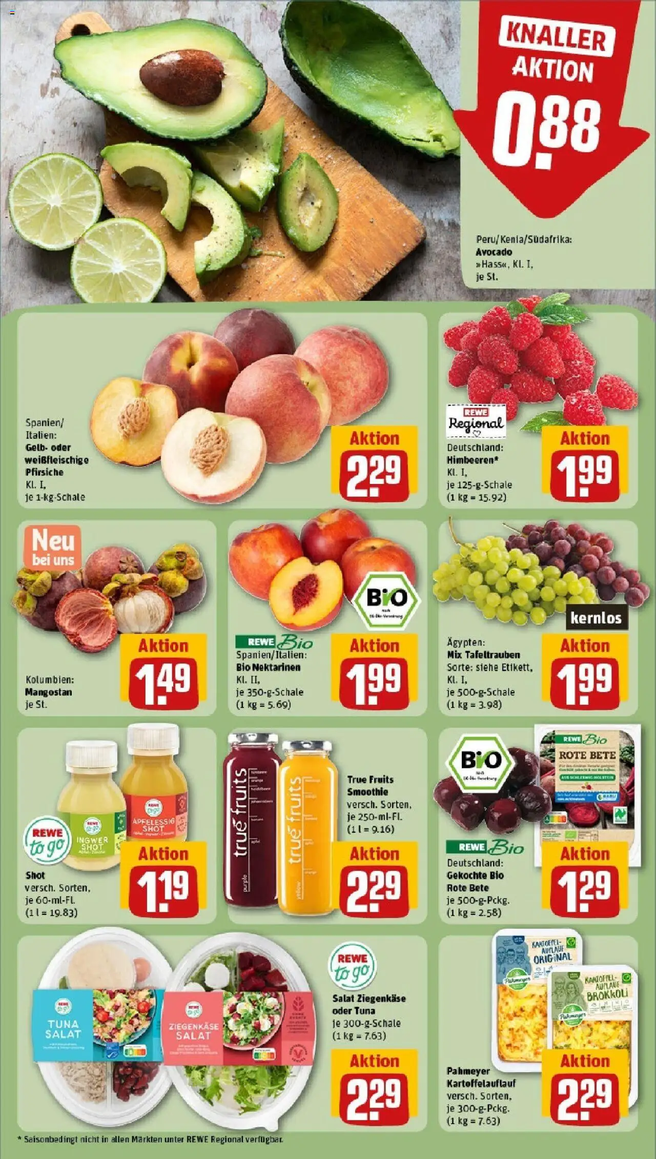 Rewe prospekt Marsberg	 - gültig ab dem 15.06.2025 | Seite: 6 | Produkte: Ziegenkäse, Avocado, Brokkoli, Salat