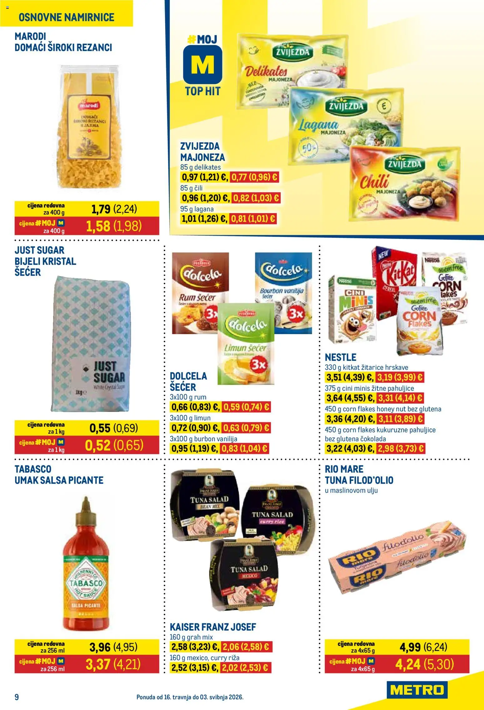 Metro katalog | vrijedi od 16.04.2026 | Stranica: 9 | Proizvodi: Pahuljice, Rum, Čili, Curry