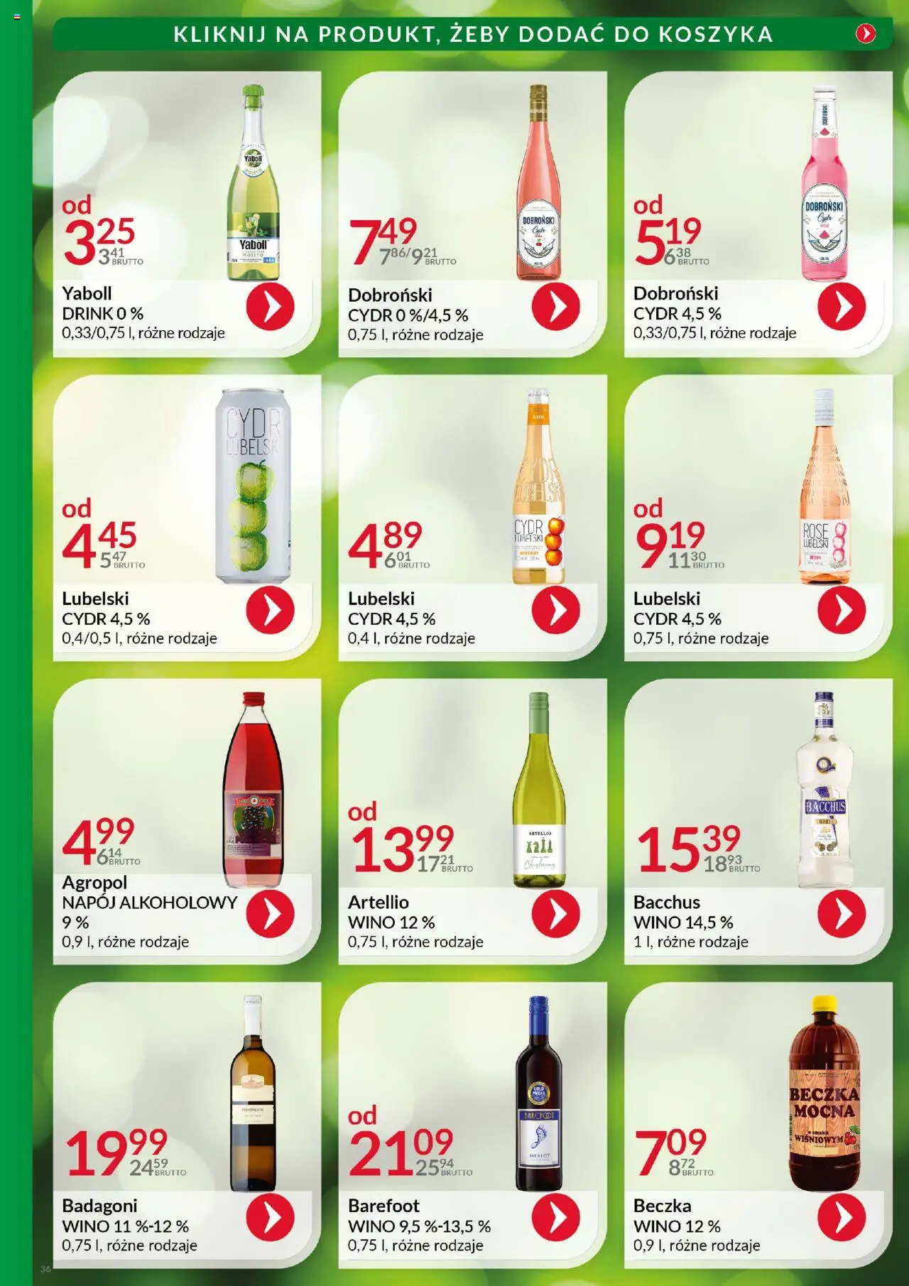Eurocash Gazetka - Katalog Alkoholowy od 01.08.2025 | Strona: 36 | Produkty: Cydr, Merlot, Wino