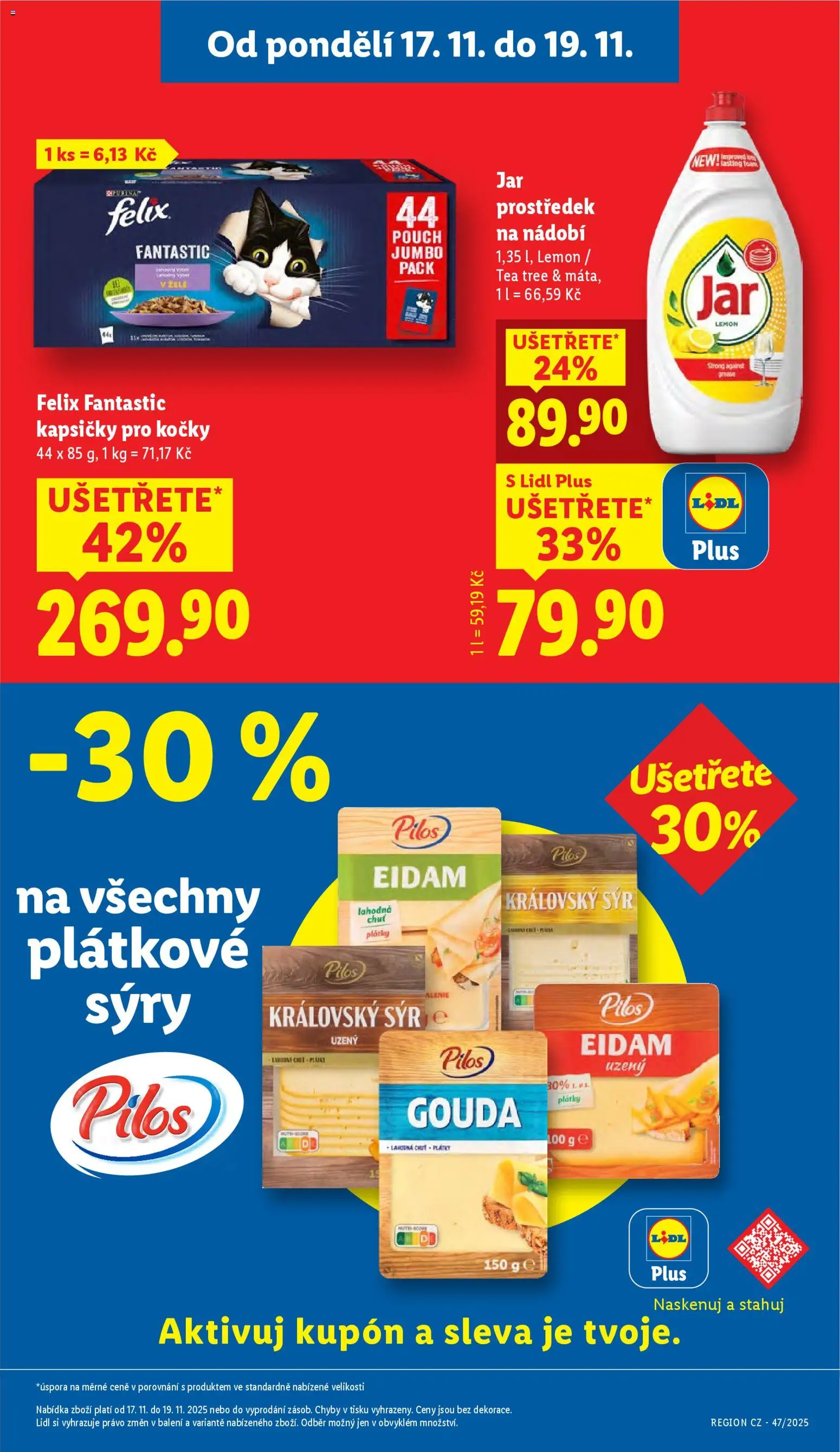 Lidl Black Friday od 17.11.2025 | Strana: 3 | Produkty: Felix, Kapsičky pro kočky, Sýry, Eidam