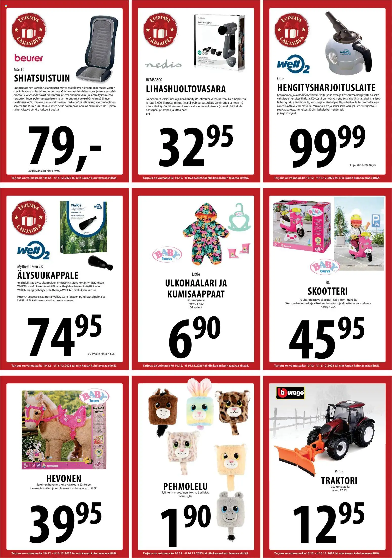 Tuuri tarjoukset – voimassa 10.12.2025 alkaen | Sivu: 21 | Tuotteet: Kansi, Voi, Kumisaappaat, Hengitysharjoituslaite