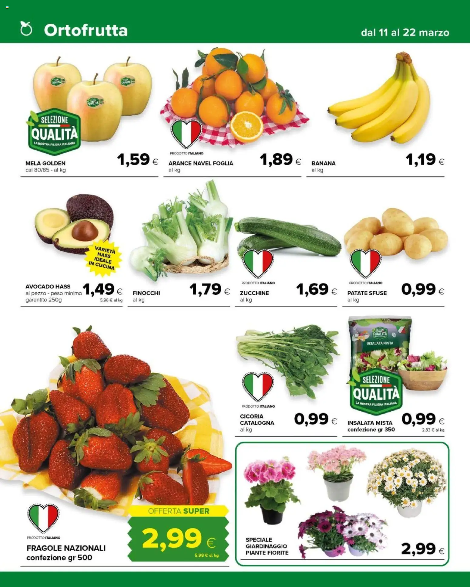 Volantino Tigre del 10.03.2026 | Pagina: 2 | Prodotti: Fragole, Patate, Finocchi, Zucchine