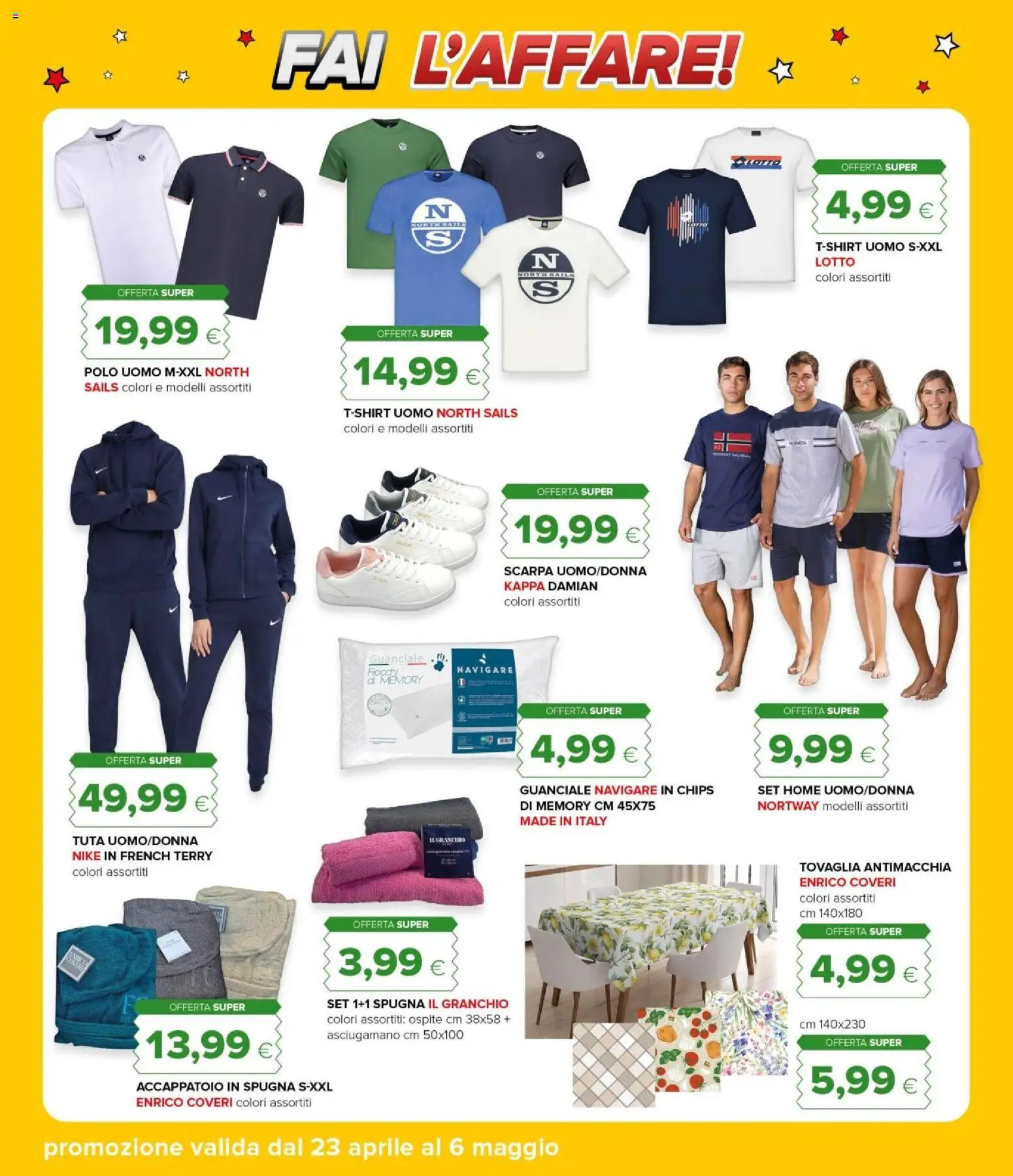 Volantino Oasi del 23.04.2026 | Pagina: 38 | Prodotti: Spugna, Fiocchi, Accappatoio, Asciugamano