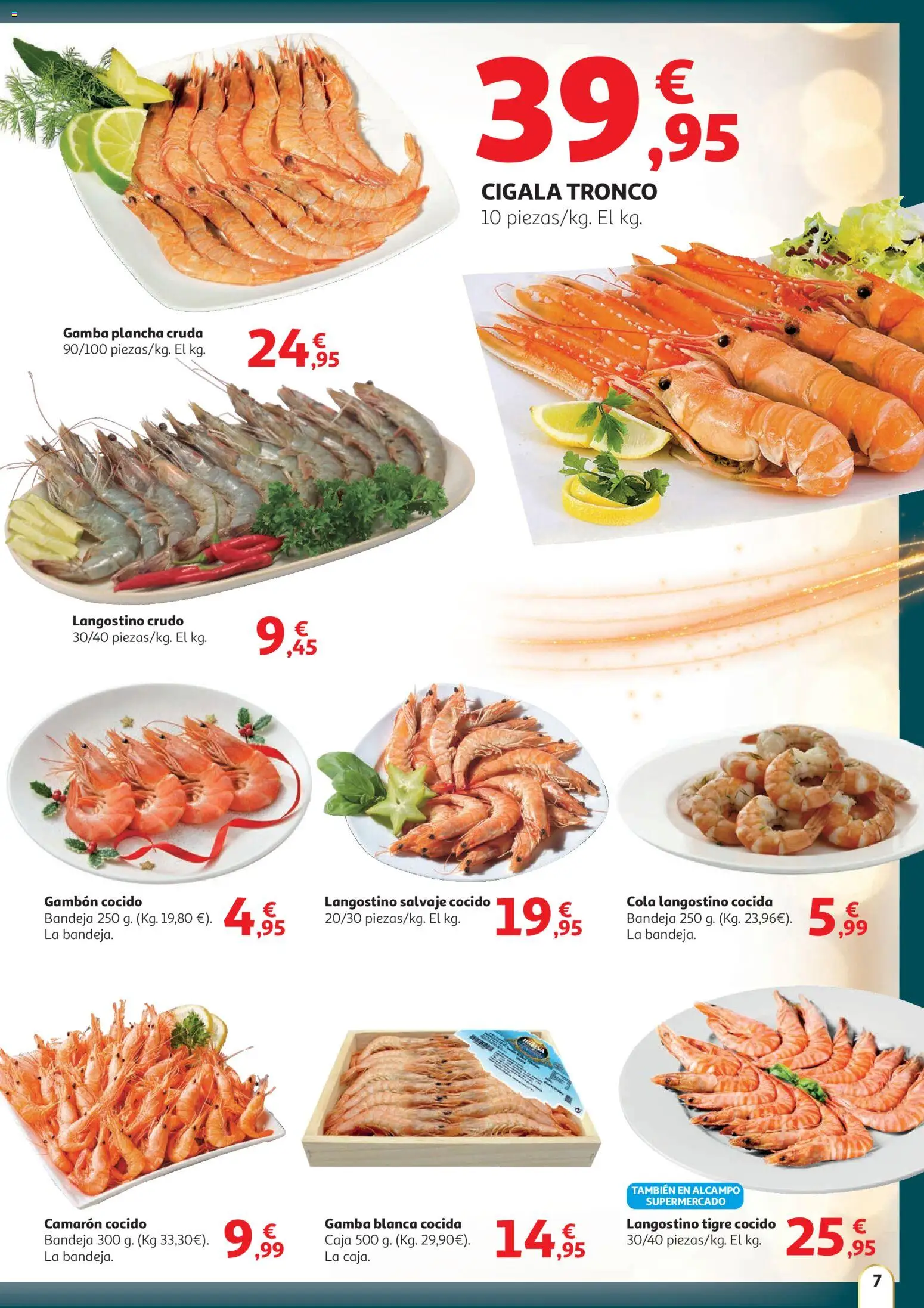 Alcampo - HP Unico │ válido desde el 11.12.2025 | Página: 7 | Productos: Plancha, Bandeja, Caja, Langostino