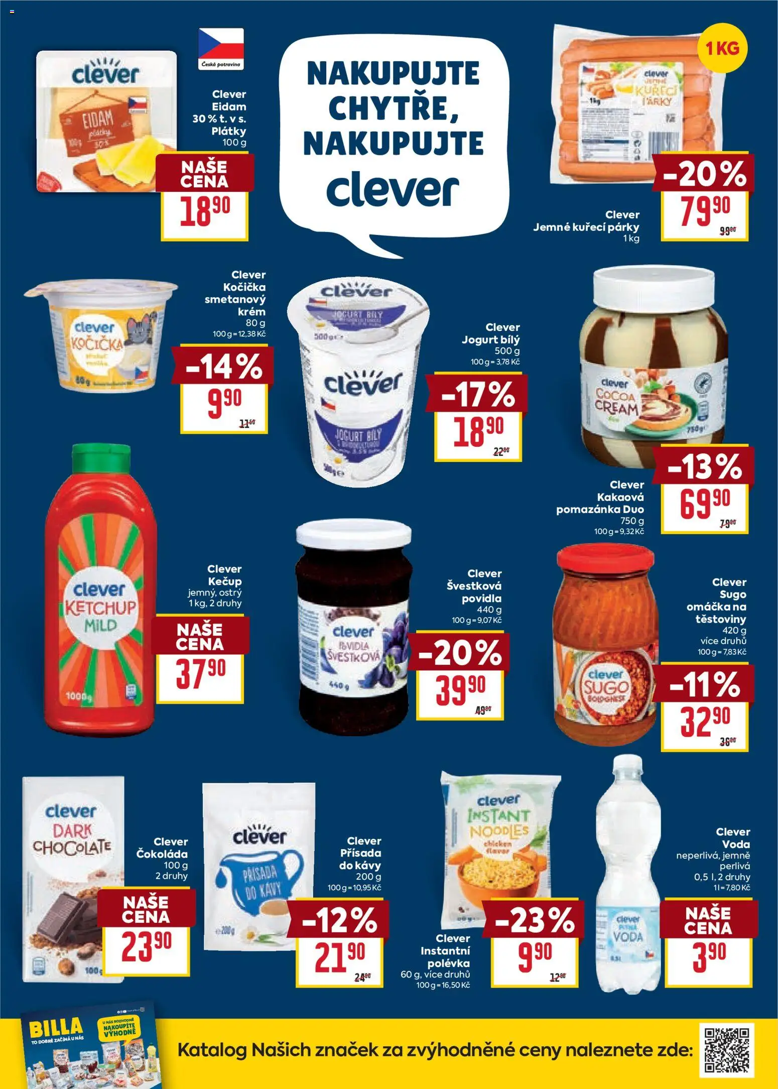 Billa Velký leták od 14.01.2026 | Strana: 16 | Produkty: Jogurt, Čokoláda, Párky, Pomazánka