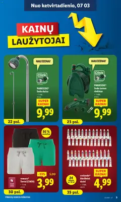 LIDL leidinys - Ne maisto prekių pasiūlymai│galioja nuo 30.06.2025 | Puslapis: 3 | Prekių: Šortai, Dušas