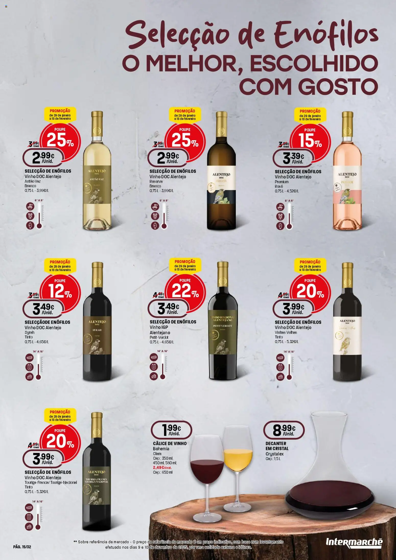 Intermarché - Queijos, Vinhos e Enchidos Super │ válido de 29.01.2026 | Página: 15 | Produtos: Base, Vinho