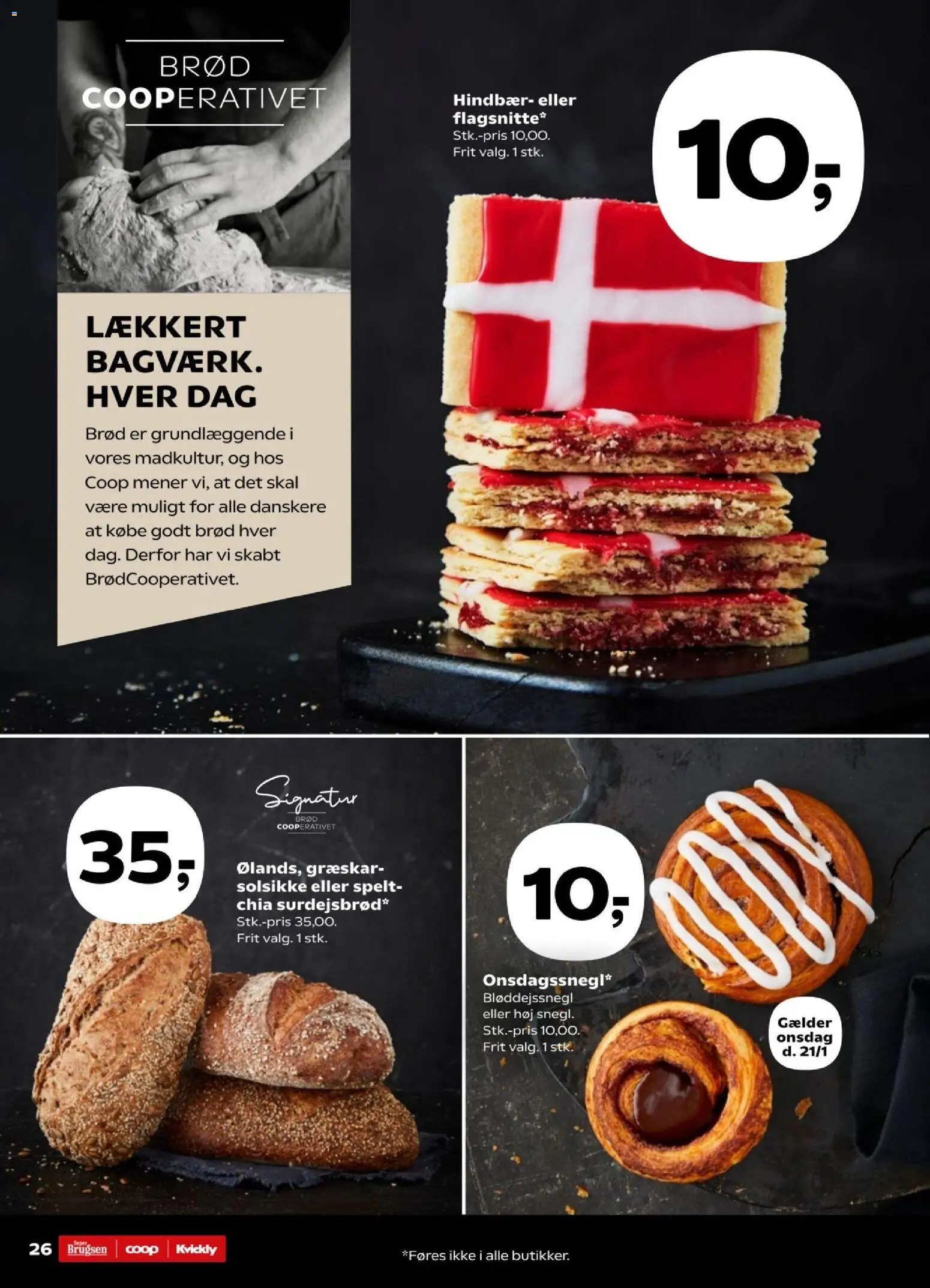 Super Brugsen tilbudsavis – gyldig fra 16.01.2026 | Side: 26 | Produkter: Brød, Græskar, Hindbær