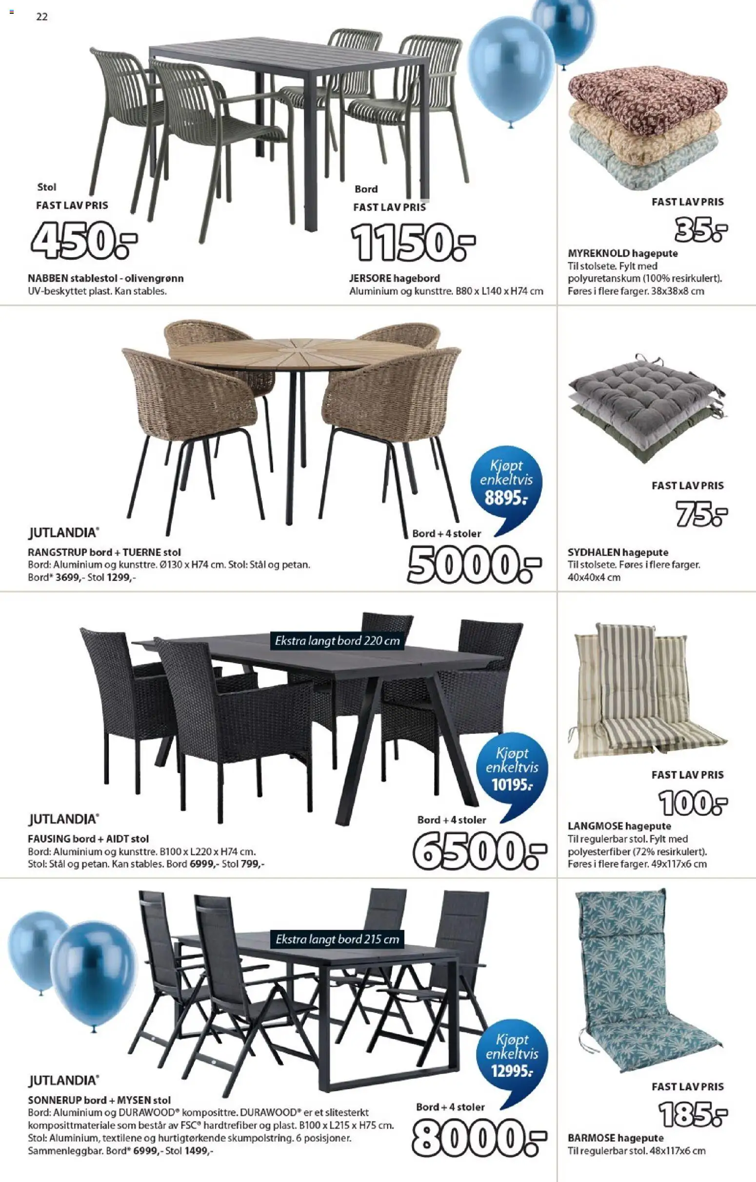 {H1} | Side: 22 | Produkter: Hagebord, Bord, Stol