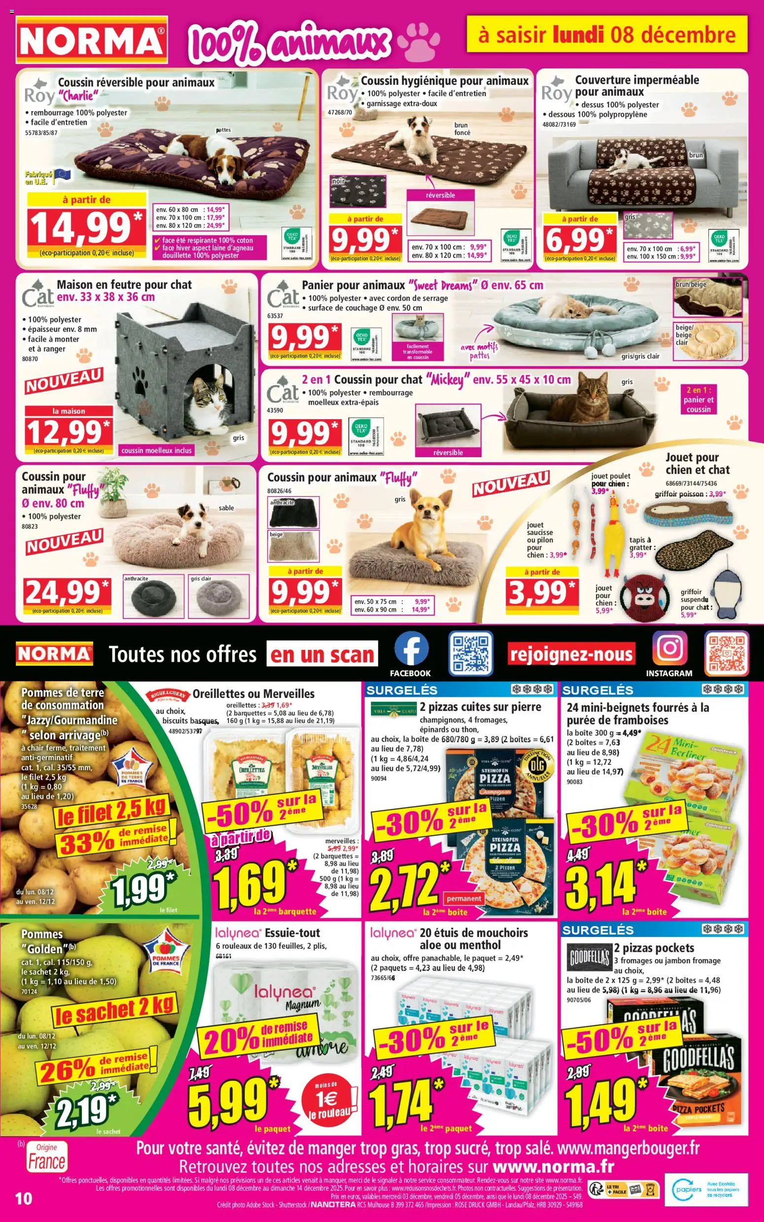 {H1} | Page: 10 | Produits: Rouleau, Mouchoirs, Panier, Pommes