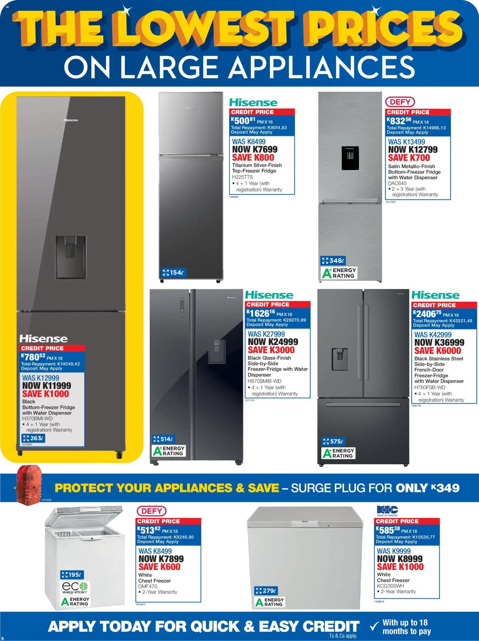 New OK Furniture catalogue – valid from 16.02.2026 | Page: 6 | Products: Freezer, Fridge, Chest freezer, Water