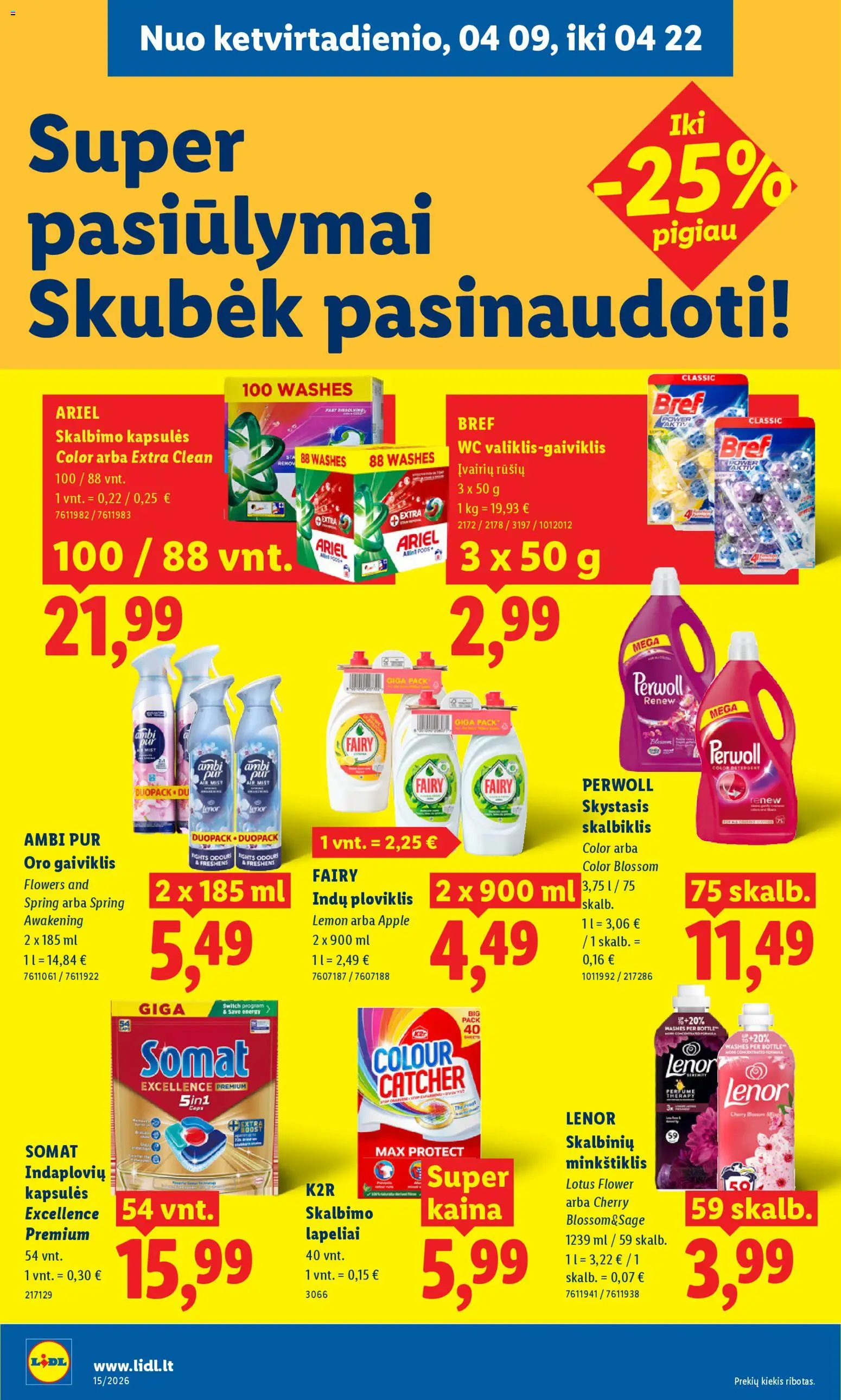 LIDL akcijos nuo 06.04.2026 | Puslapis: 28 | Prekių: Wc, Ploviklis