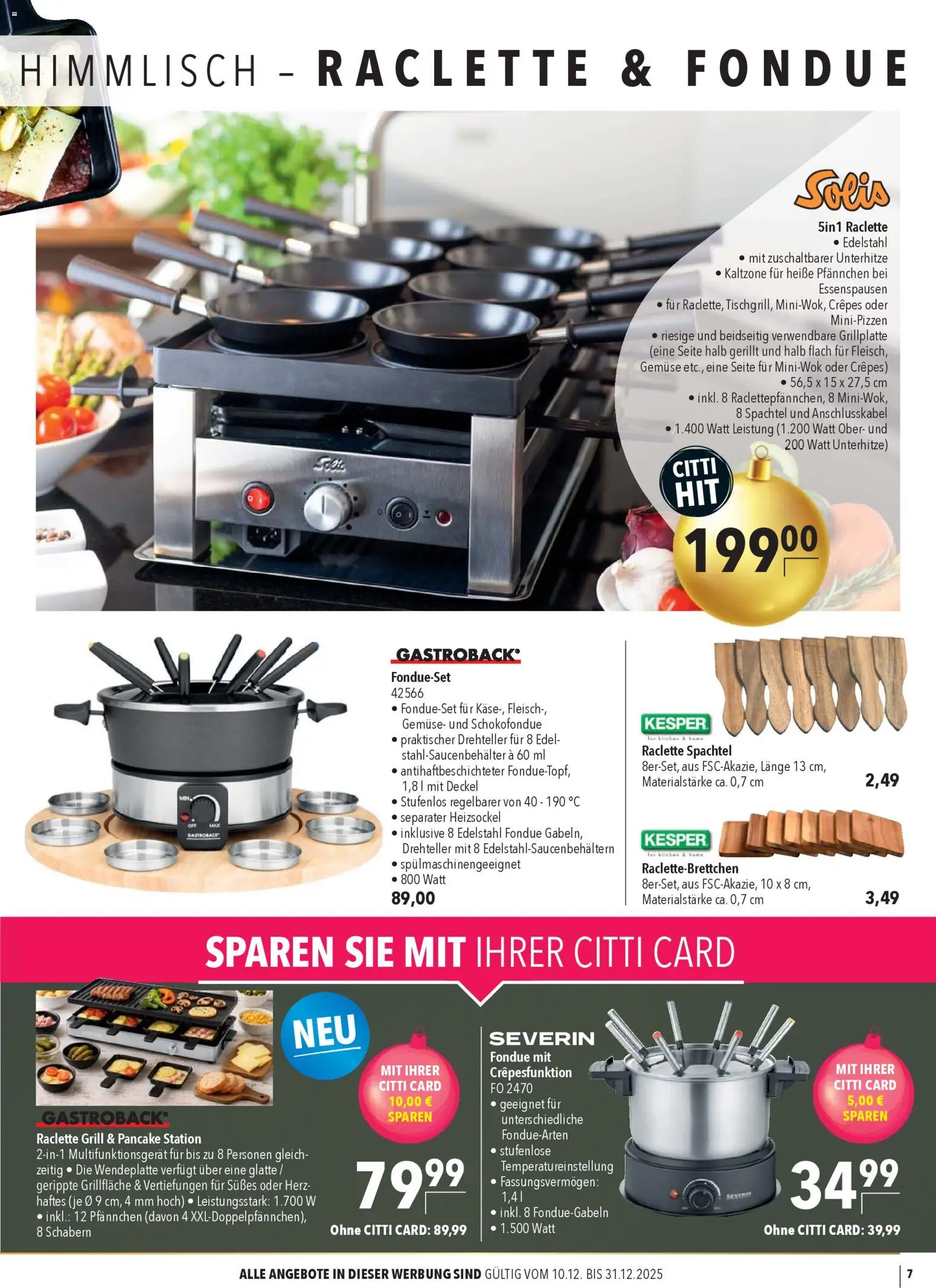 CITTI Markt - Ideen fürs Fest – gültig ab 10.12.2025 | Seite: 7 | Produkte: Grill, Gemüse, Raclette, Fleisch