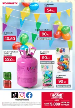 Náhled letáku Woolworth leták od 06.02.2026 | Strana: 25 | Produkty: Balonky, Girlanda, Láhev