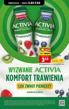 Náhled letáku Biedronka Polsko leták od 02.03.2026 | Strana: 53 | Produkty: Danone Activia, Jogurt, Karty
