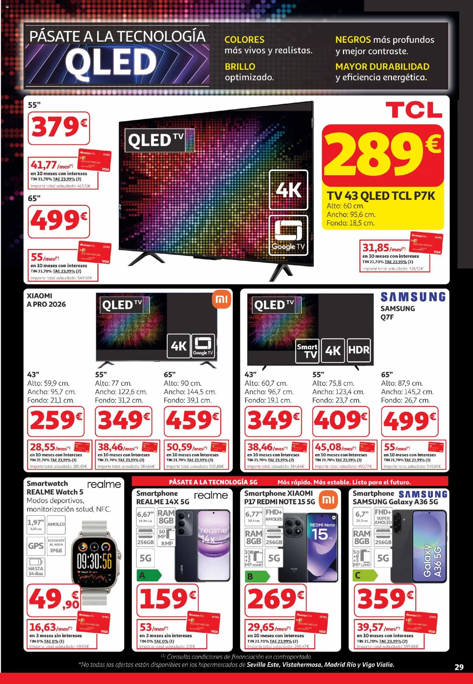 Alcampo  Canarias │ válido desde el 25.03.2026 | Página: 29 | Productos: Smartphone Samsung, Smartphone Xiaomi, Smartphone