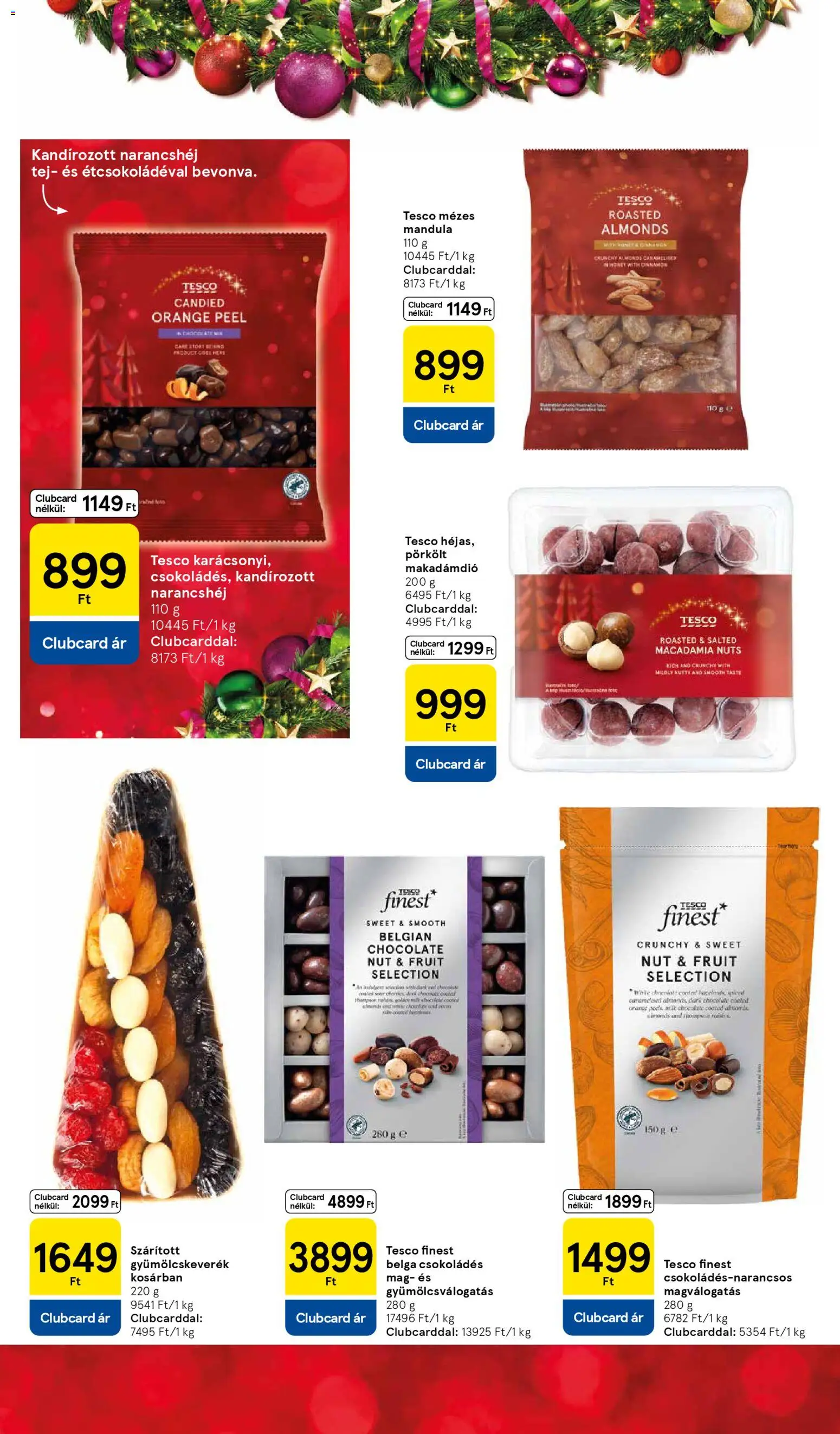 Tesco akciós ujság - amely érvényes a következő dátumtól: 06.11.2025 | Oldal: 6 | Termékek: Mandula, Tej, Makadámdió