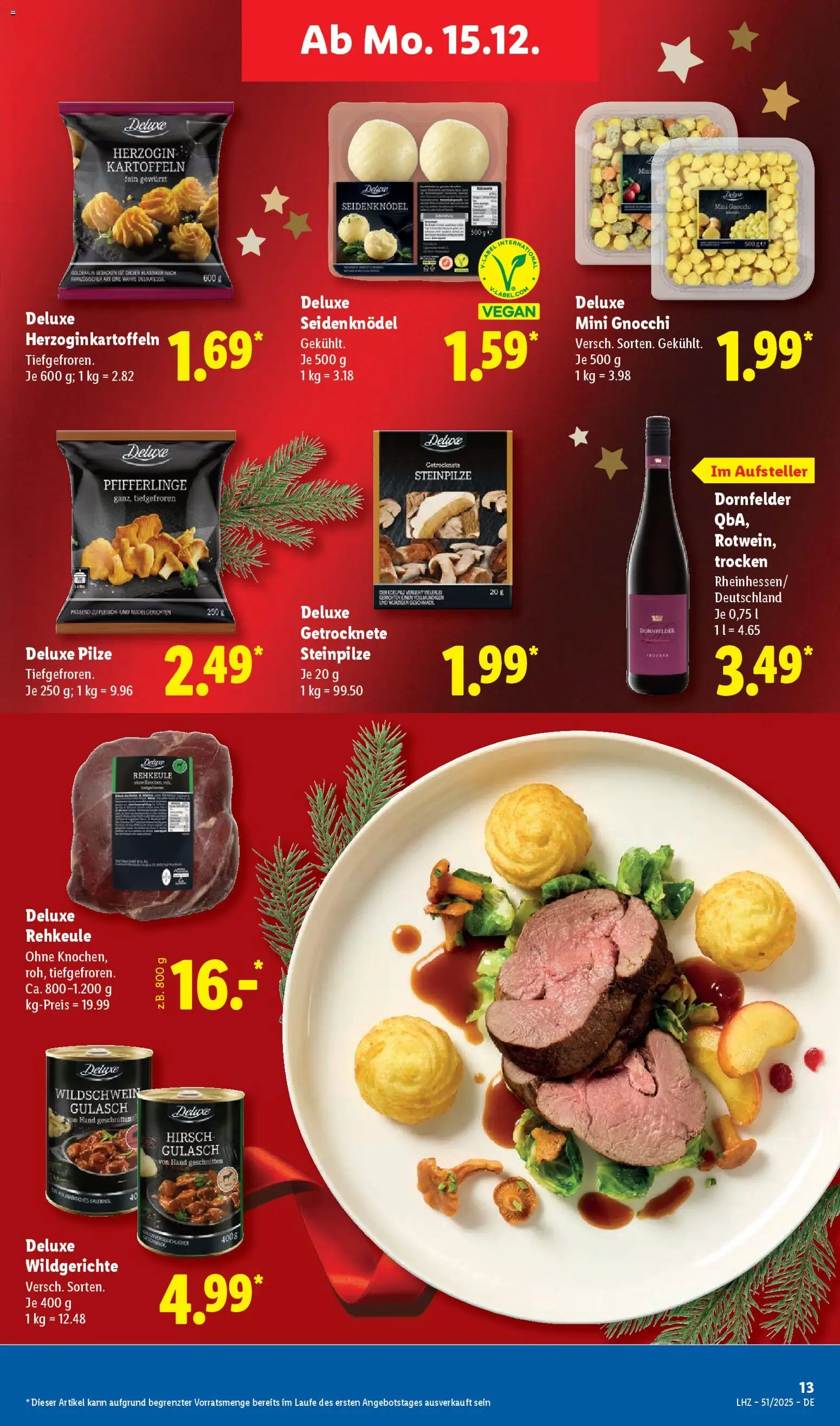 Lidl - Prospekt – gültig ab 15.12.2025 | Seite: 23 | Produkte: Kartoffeln, Gulasch, Pfifferlinge, Fleisch