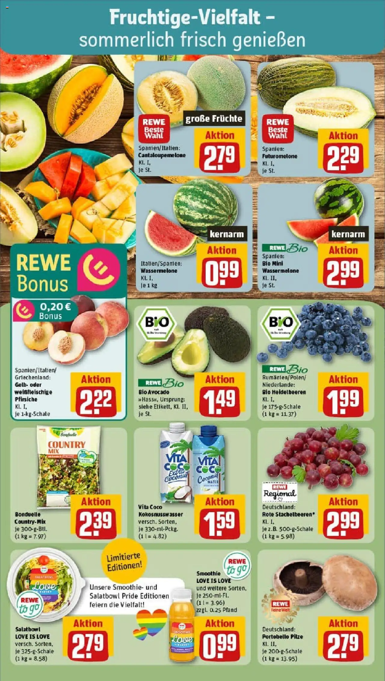 Rewe prospekt Münchsmünster	 - gültig ab dem 29.06.2025 | Seite: 8 | Produkte: Heidelbeeren, Avocado, Wassermelone
