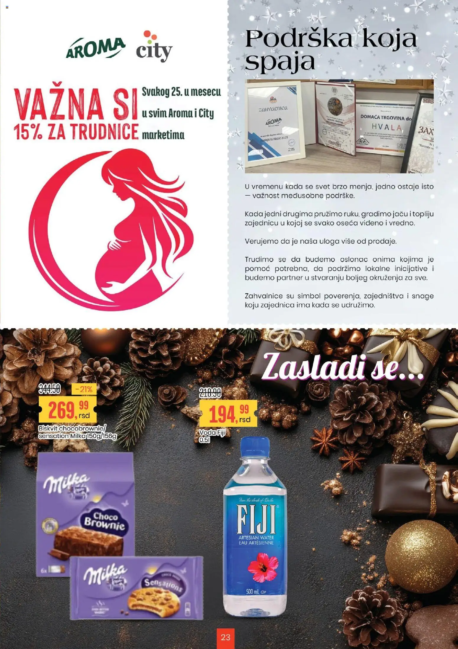 Aroma Market katalog - važi od 19.12.2025 | Strana: 23 | Proizvode: Milka, Brownie, Voda