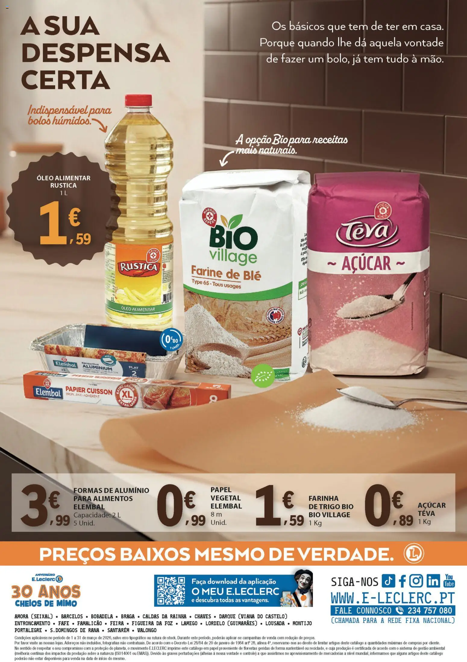 E.Leclerc Folheto da Nossa Marca │ válido de 01.03.2026 | Página: 8 | Produtos: Faca, Óleo, Açúcar