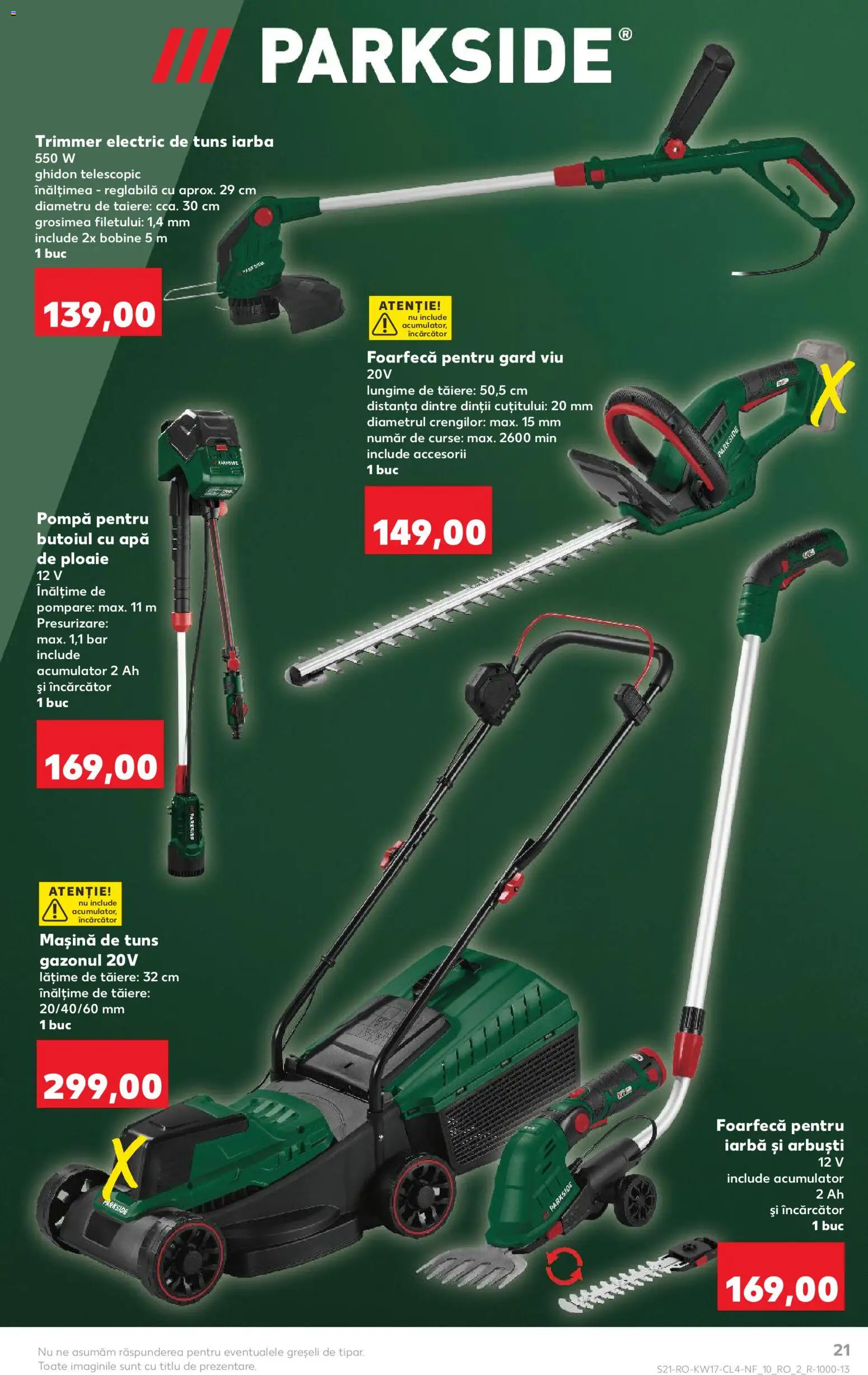 Noul catalog Kaufland – valabil de la 22.04.2026 | Pagină: 21 | Produse: Trimmer, Încărcător, Apă, Mașină de tuns